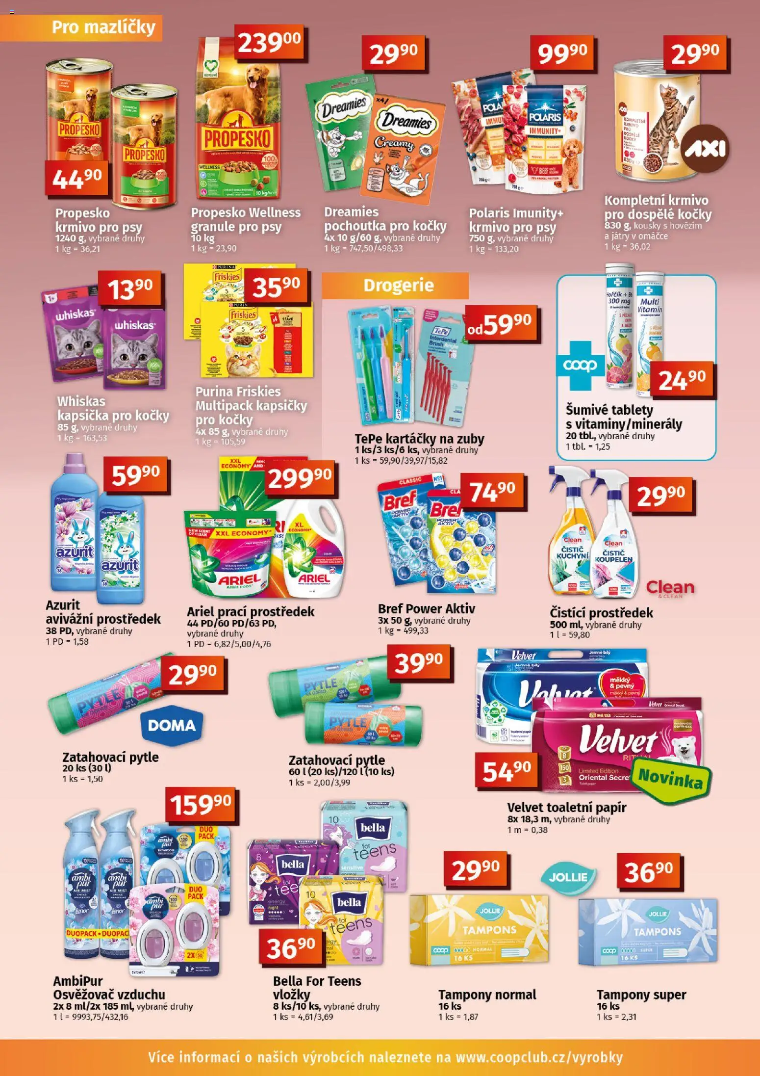 Coop leták - Tuty od 12.08.2026 | Strana: 9 | Produkty: Lenor, Hořčík, Granule pro psy, Vitamíny