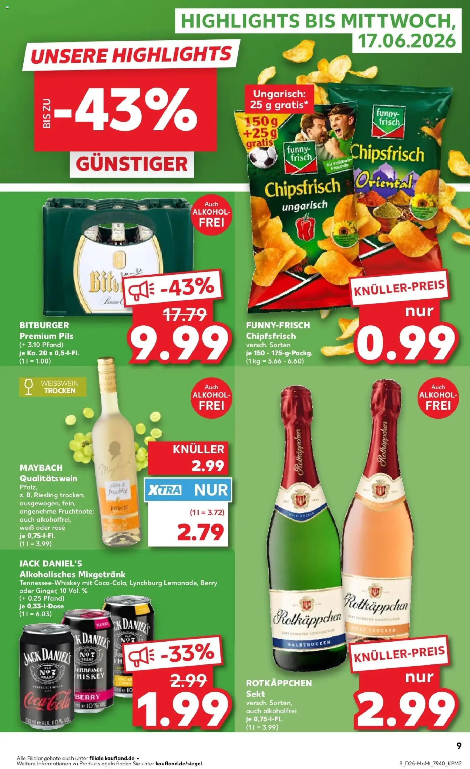 Kaufland Prospekt Menden (Sauerland) – gültig ab 15.06.2026 | Seite: 11 | Produkte: Rotkappchen sekt, Bitburger, Rotkäppchen, Chips