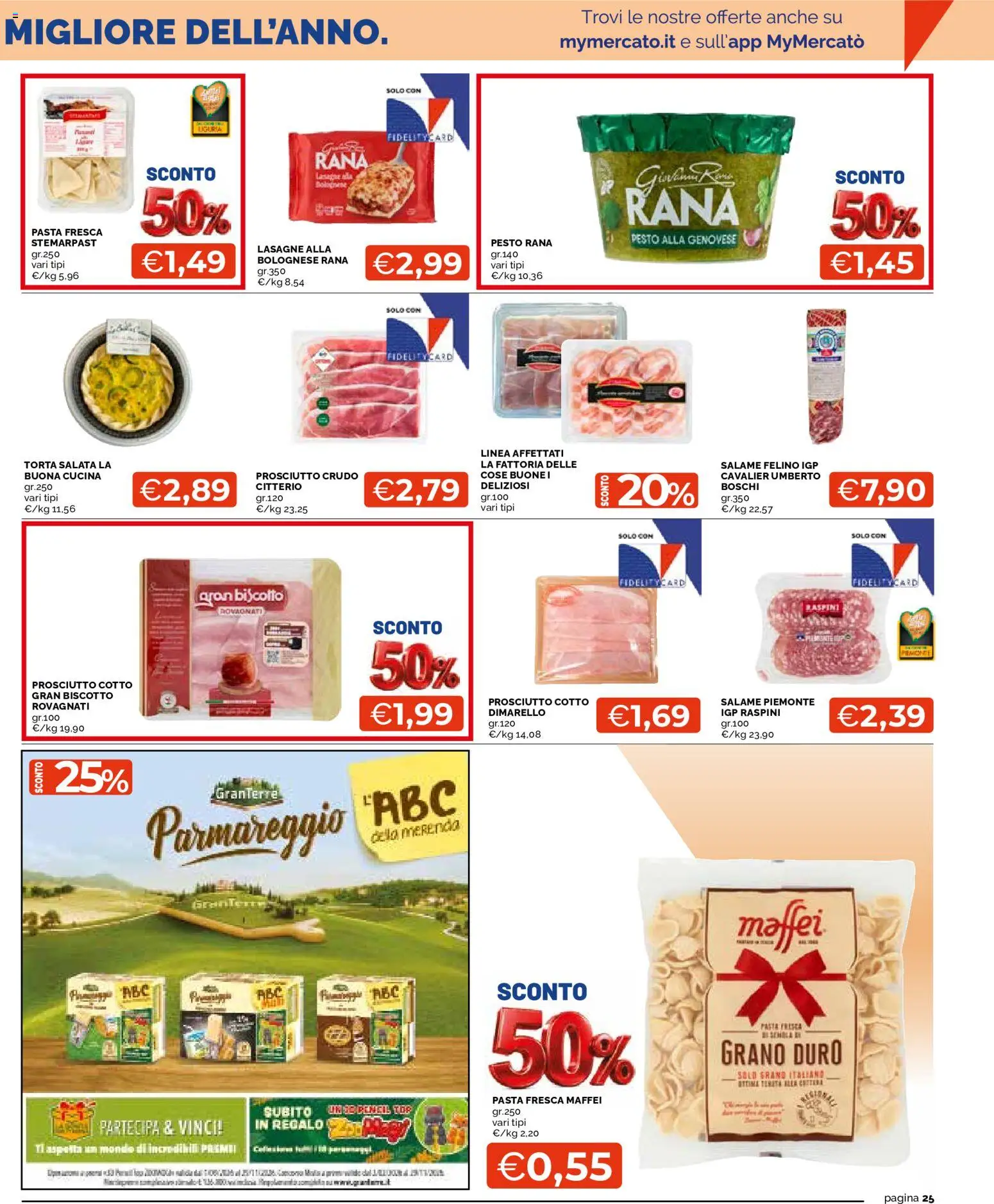 Volantino Mercatò del 03/09/2026 | Pagina: 25 | Prodotti: Prosciutto Crudo, Salame, Torta, Lasagne