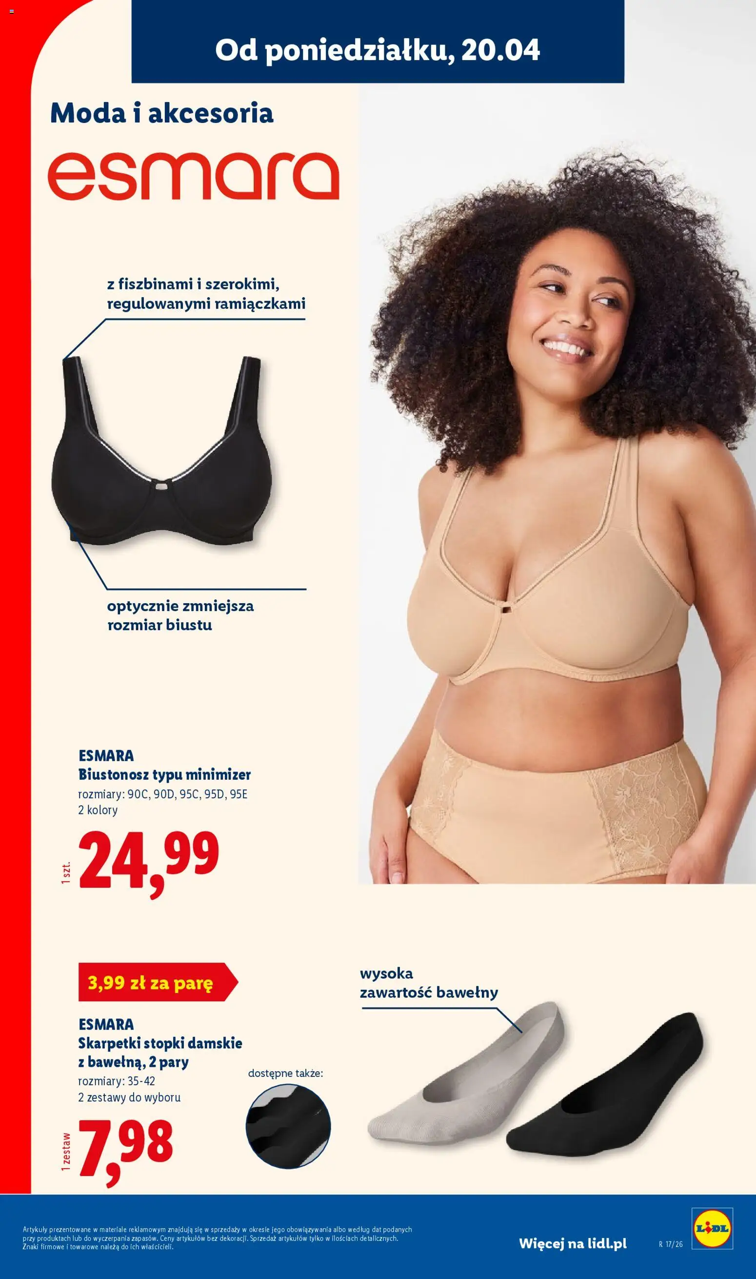 Lidl Katalog od 20.04.2026 | Strona: 13 | Produkty: Biustonosz, Skarpetki