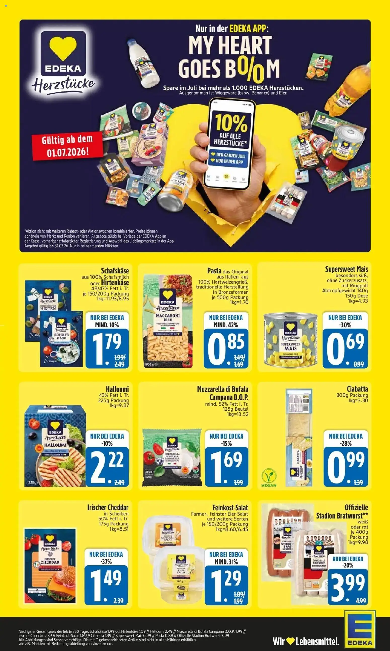 Edeka - EDEKA: Wochenangebote – gültig ab 28.06.2026 | Seite: 2 | Produkte: Mozzarella, Bananen, Mars, Wurst