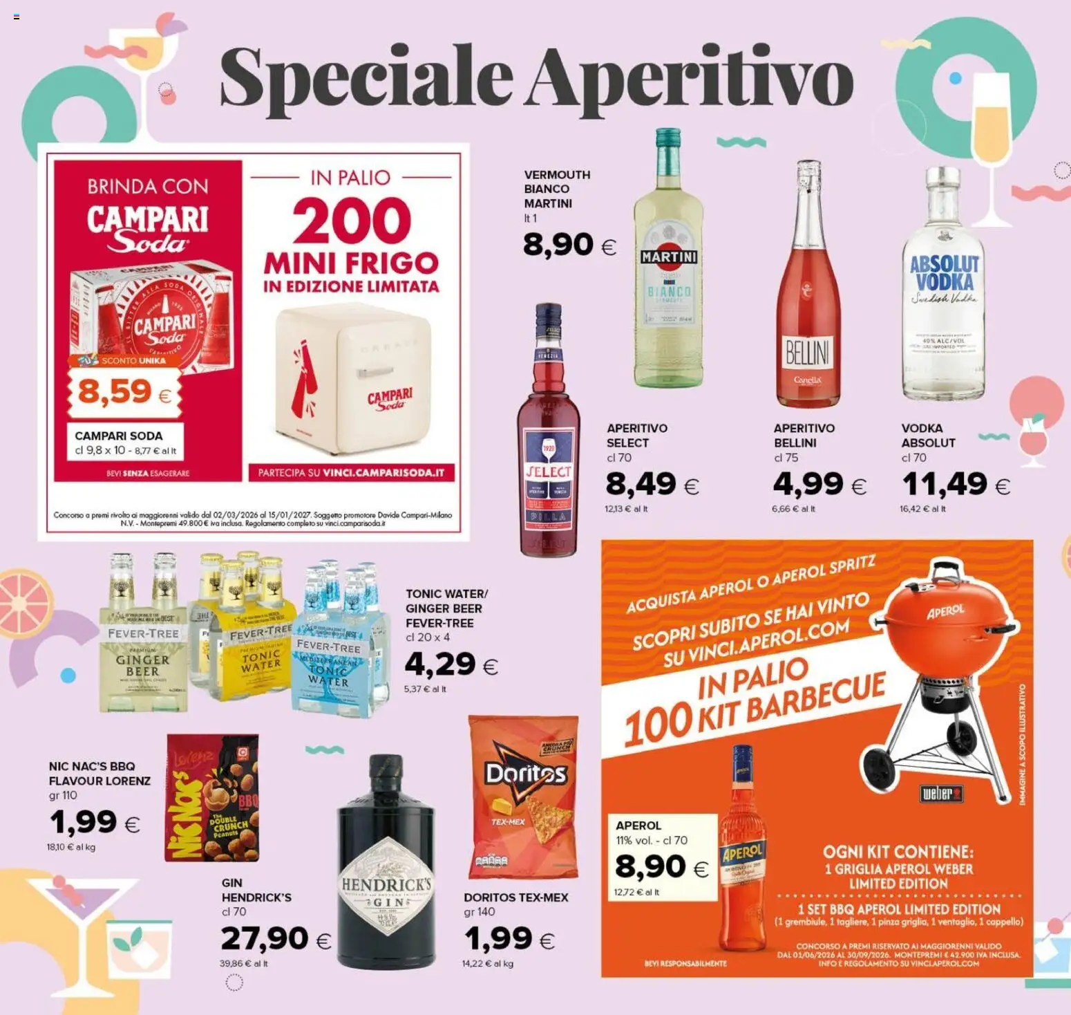 Volantino Oasi del 09/08/2026 | Pagina: 2 | Prodotti: Vodka, Martini, Aperol, Aperitivo