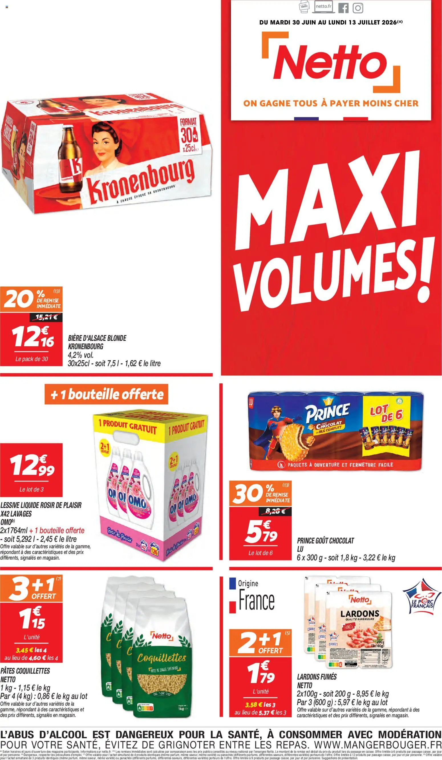 {H1} | Page: 1 | Produits: Lardons, Lessive Liquide, Lessive, Pâtes