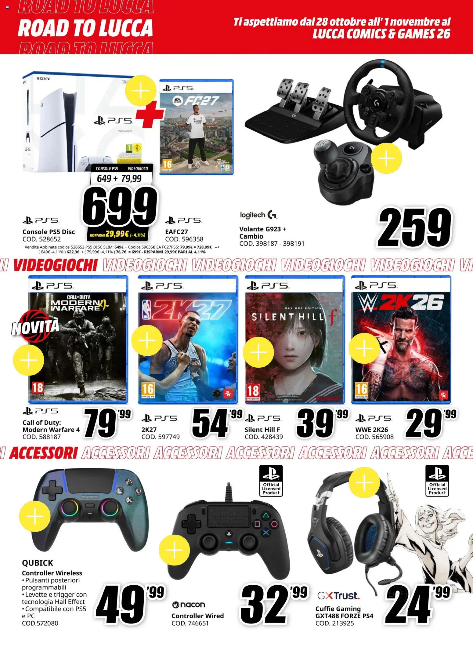 Volantino Media World del 25/10/2026 | Pagina: 6 | Prodotti: PC, Cuffie