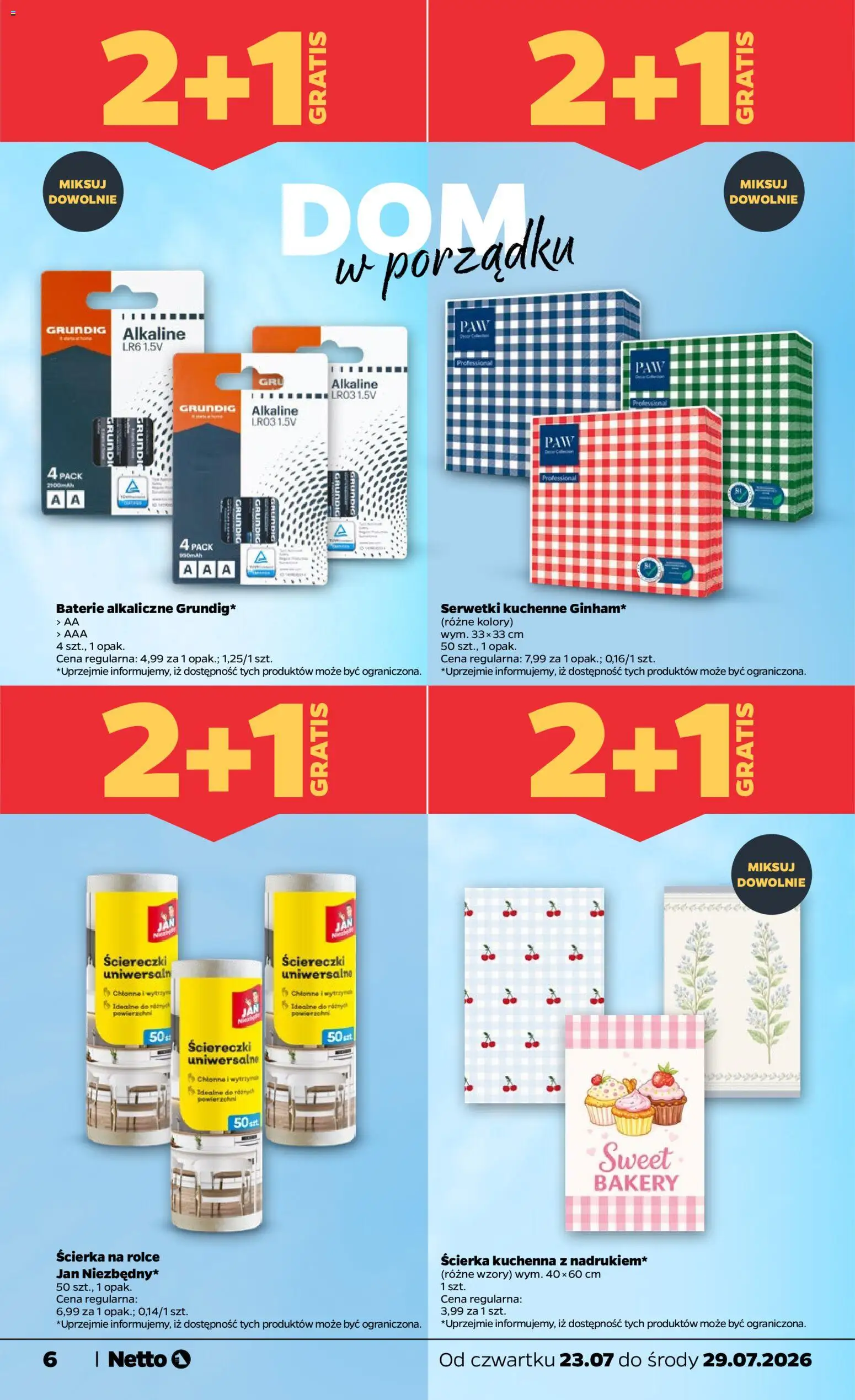 Netto gazetka od czwartku NonFood od 23.07.2026 | Strona: 6 | Produkty: Baterie