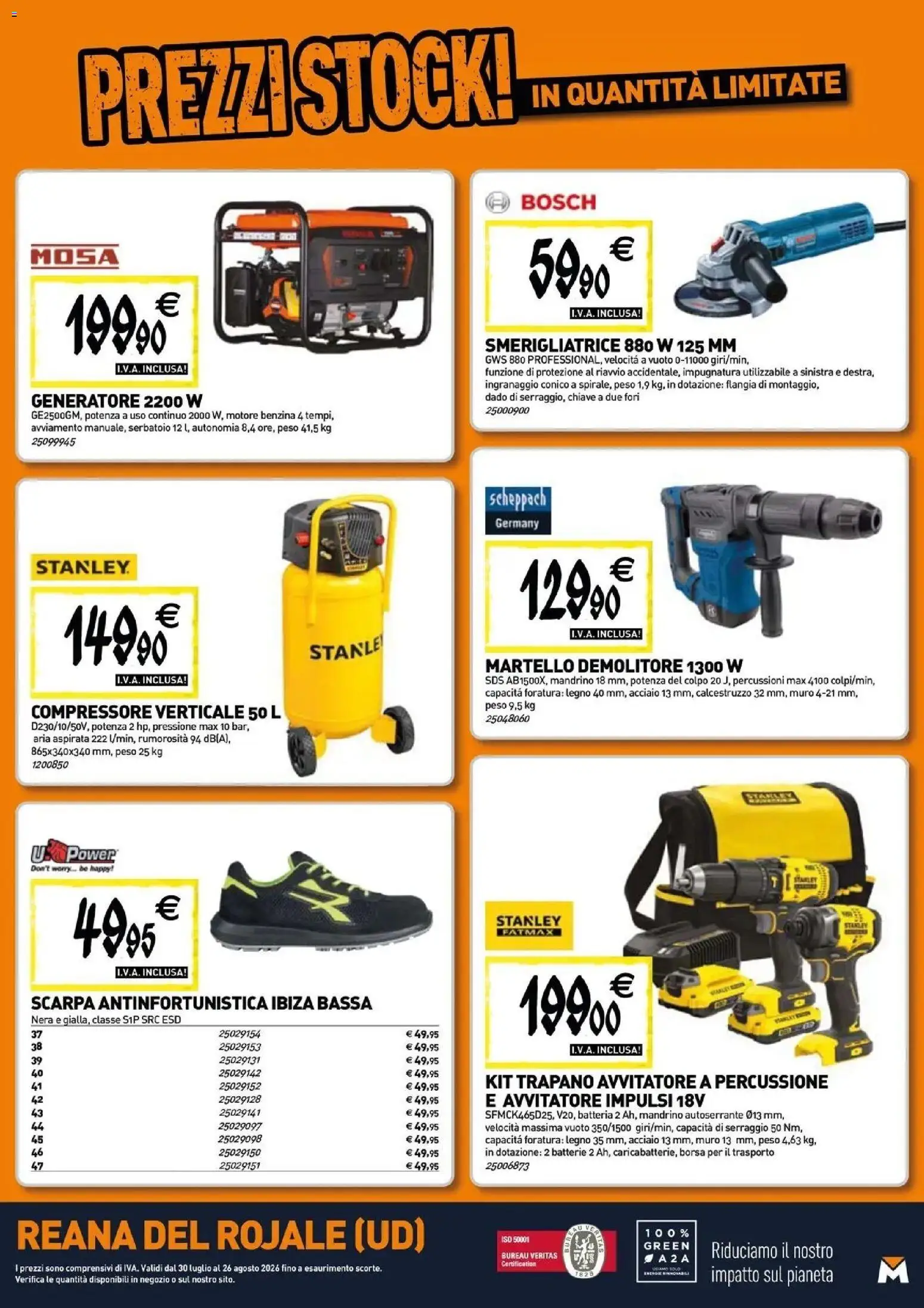Volantino TECNOMAT del 30/07/2026 | Pagina: 18 | Prodotti: Compressore, Borsa, Generatore, Smerigliatrice