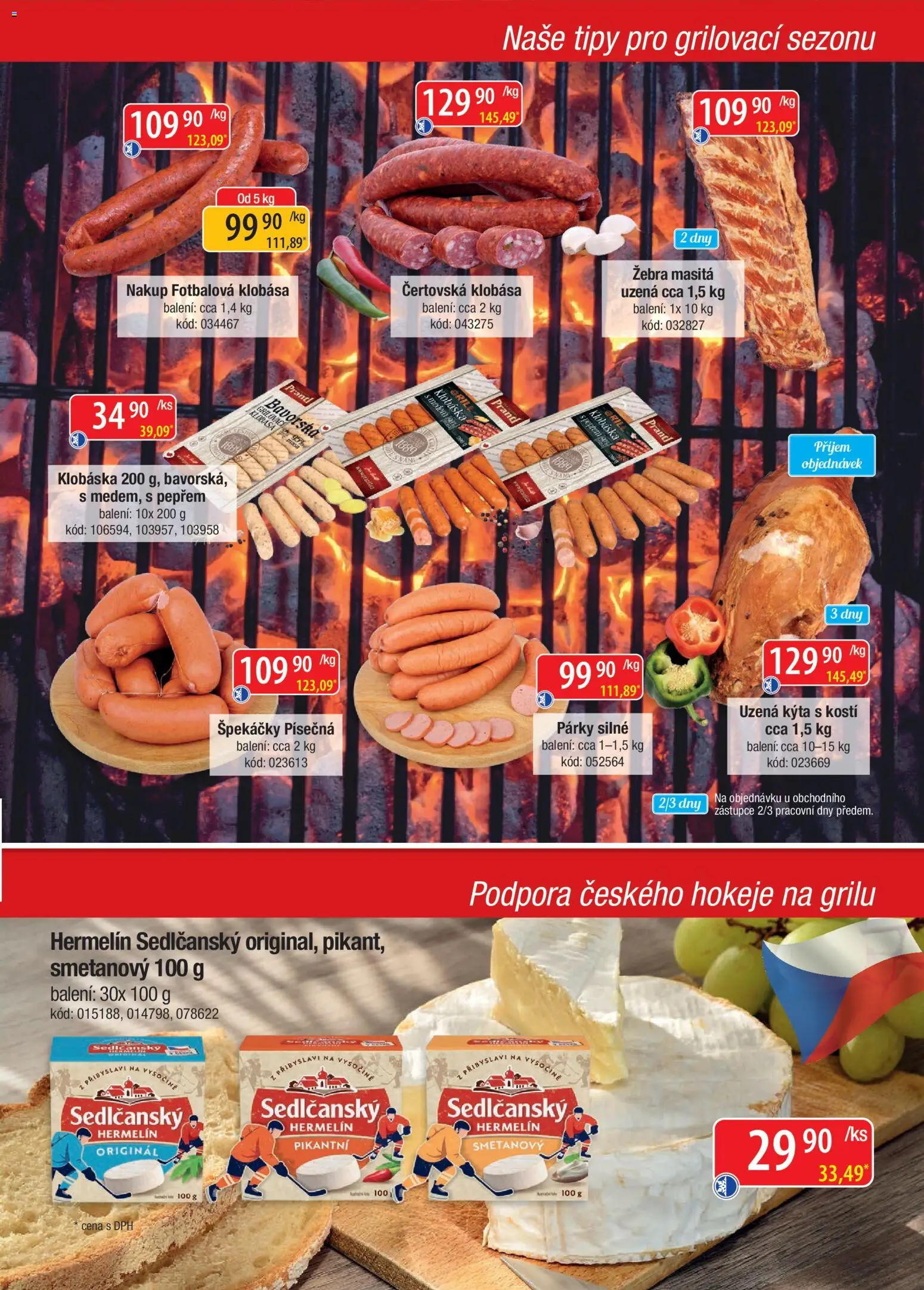 Astur & Qanto leták - Velkoobchod fresh 06/2026 od 01.06.2026 | Strana: 3 | Produkty: Sedlčanský Hermelín, Špekáčky, Uzená kýta, Kýta