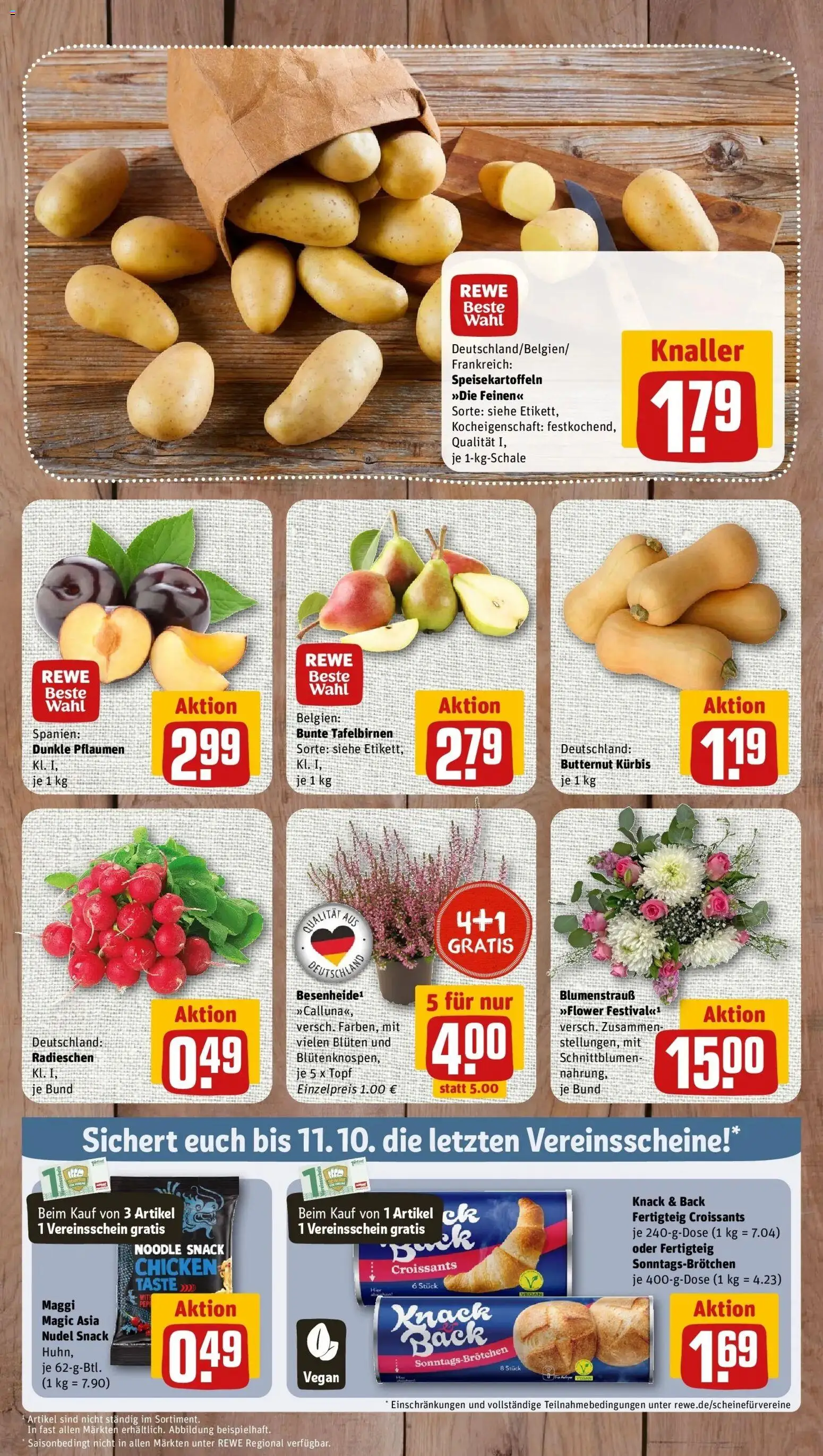 REWE Prospekt ab 05.10.2026 zum Blättern » Angebote | Seite: 3 | Produkte: Pflaumen, Maggi, Kürbis