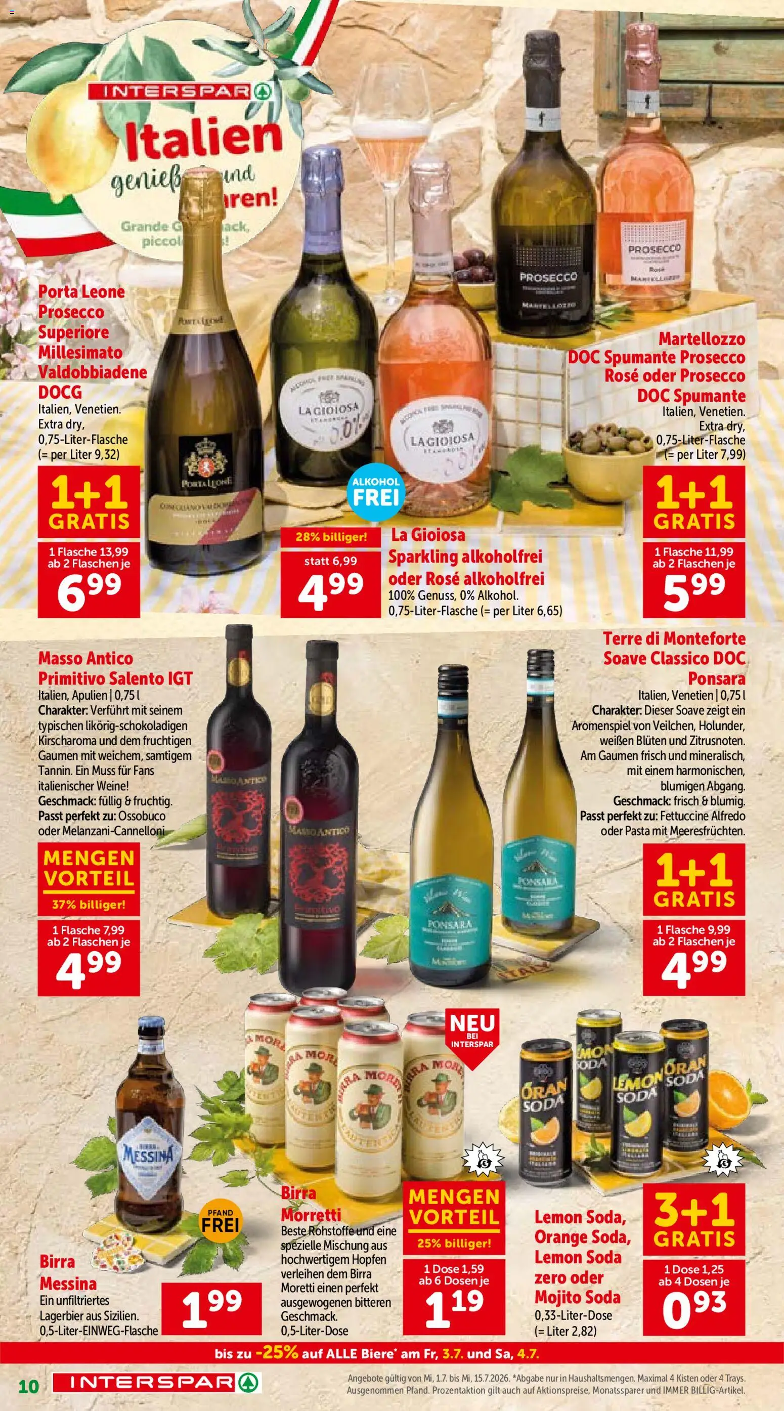Interspar Italien gültig ab 01.07.2026 | Seite: 10 | Produkte: Pasta