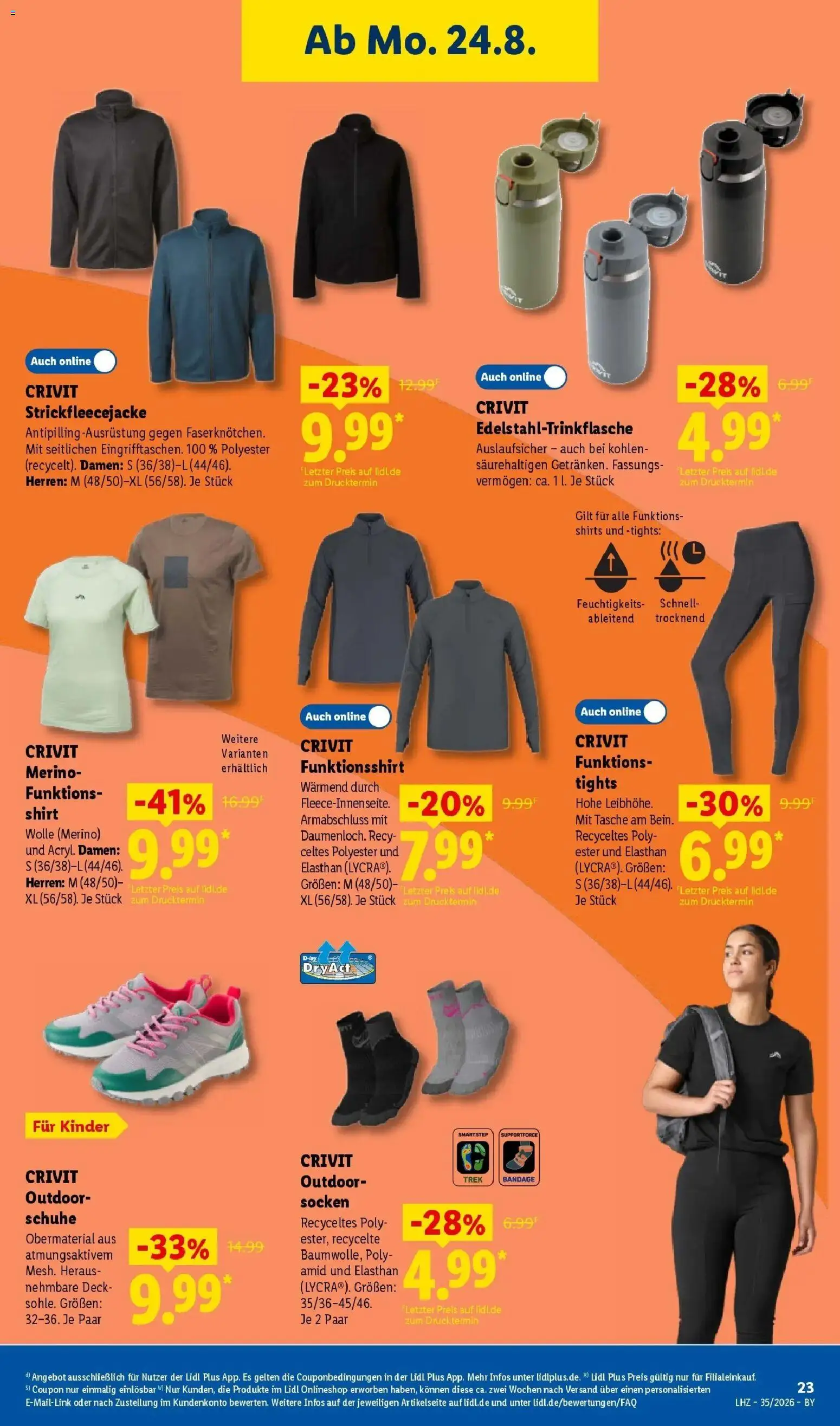 Lidl Prospekt Pocking (ab 24.08.2026) zum Blättern » Angebote | Seite: 43 | Produkte: Shirt, Tasche, Socken