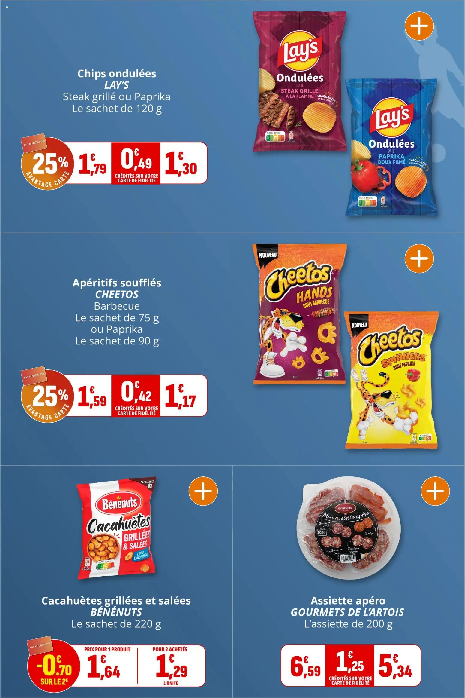 {H1} | Page: 14 | Produits: Saucisson, Paprika, Barbecue, Chips