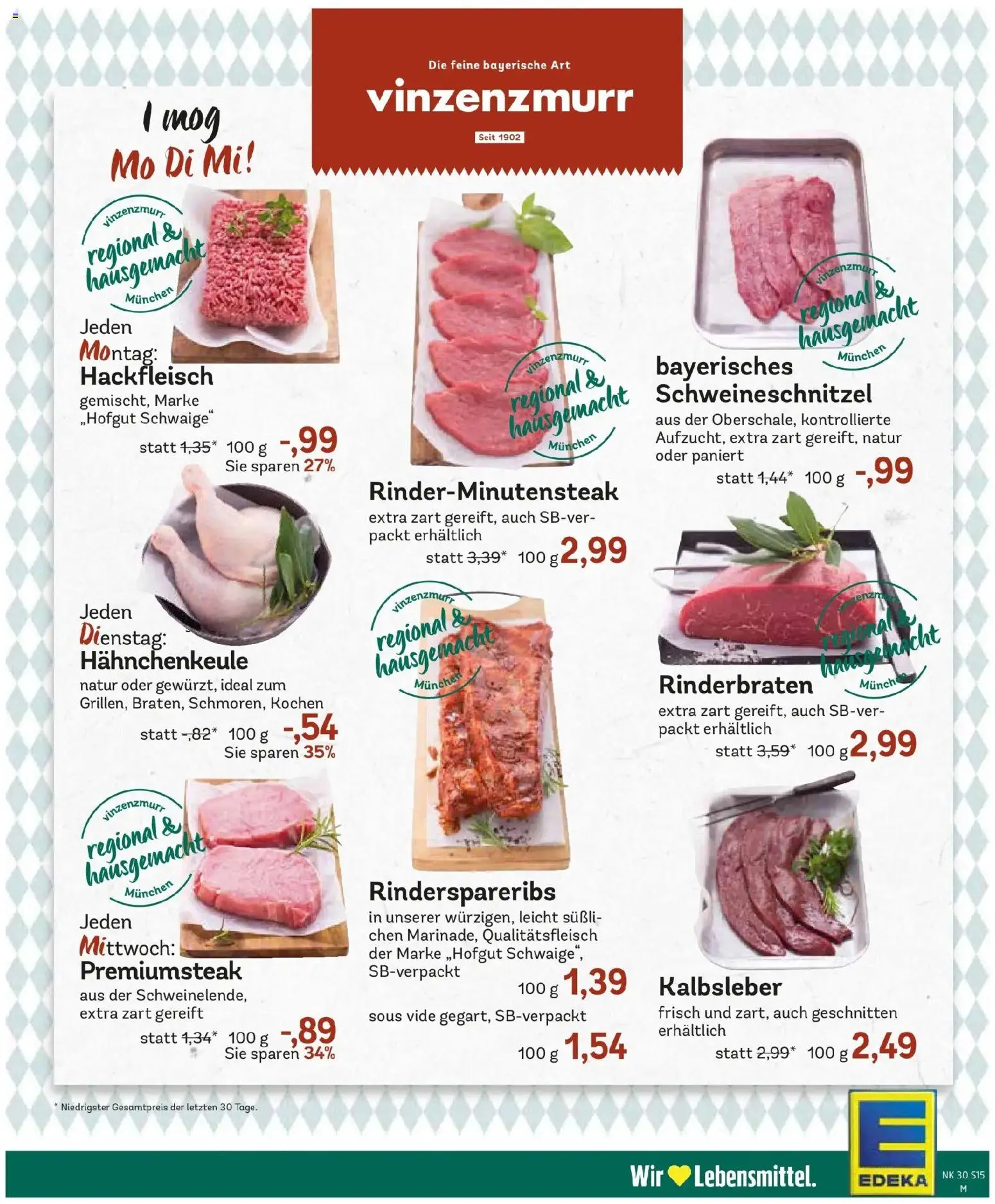 Edeka prospekt Unterhaching – gültig ab 20.07.2026 | Seite: 17 | Produkte: Rinderbraten, Kalbsleber, Hackfleisch