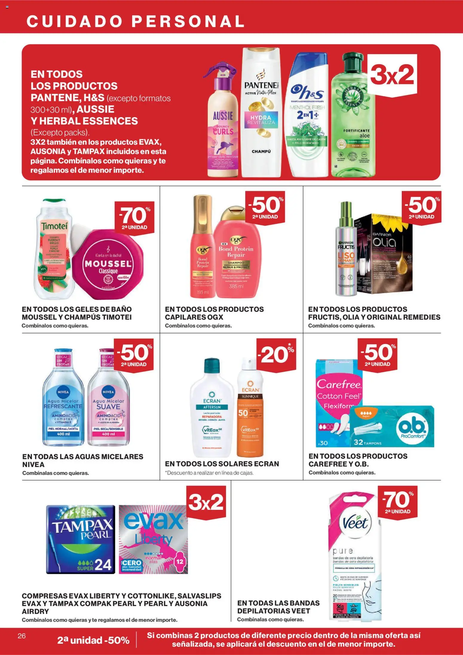 Supercor folleto │ válido desde el 30/07/2026 | Página: 26 | Productos: Champú, Agua micelar, Aceite, Γλυφιτζούρι