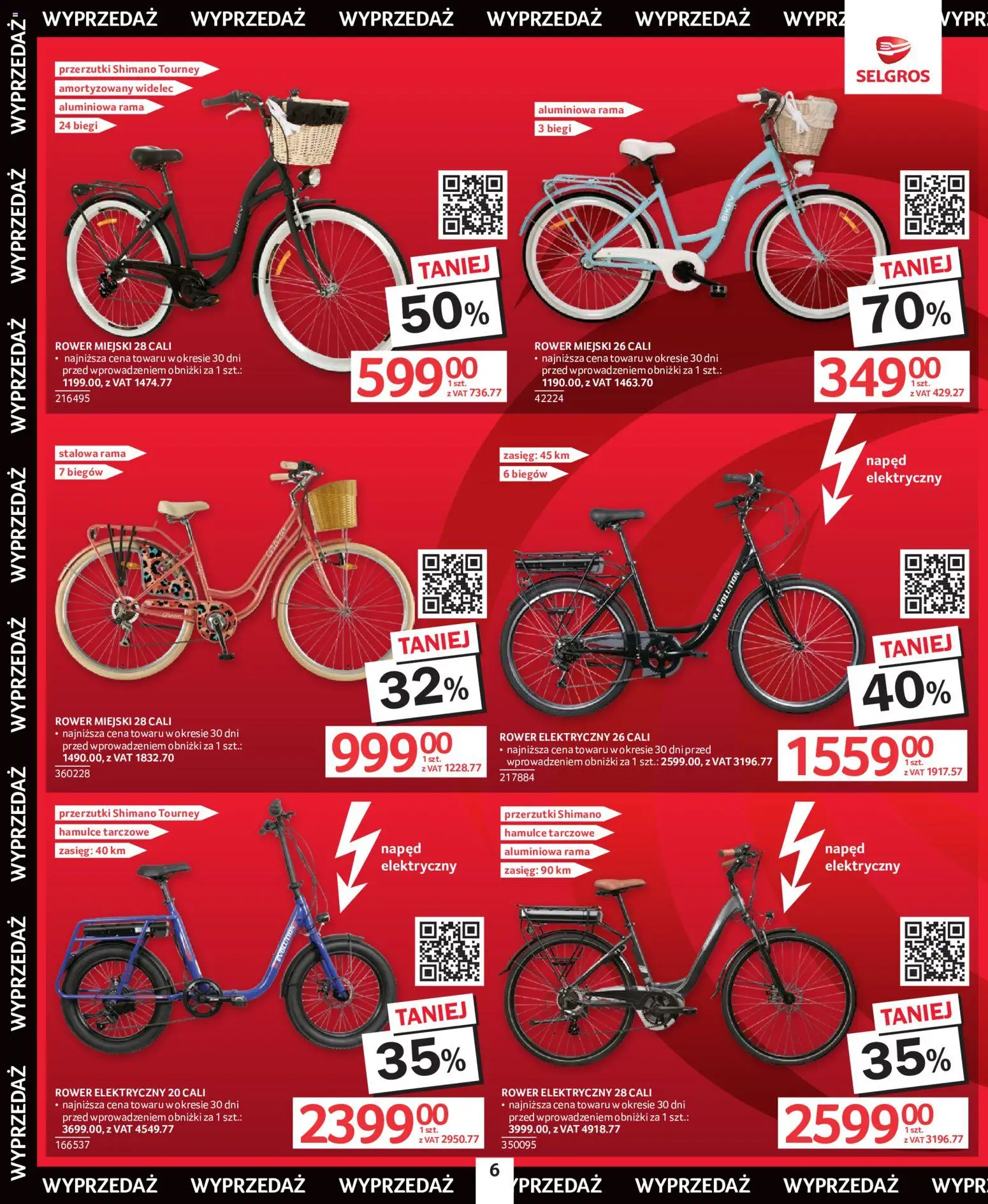 Selgros cash&carry gazetka - Totalna Wyprzedaż od 02.07.2026 | Strona: 6 | Produkty: Rower