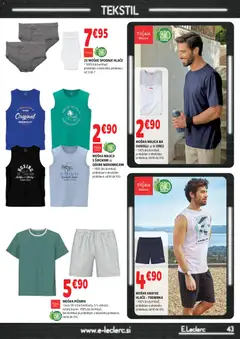 E.leclerc katalog akcije – veljaven od 05.08.2026 | Stran: 43 | Izdelki: Trenirka, Majica, Hlace, Spodnje hlace