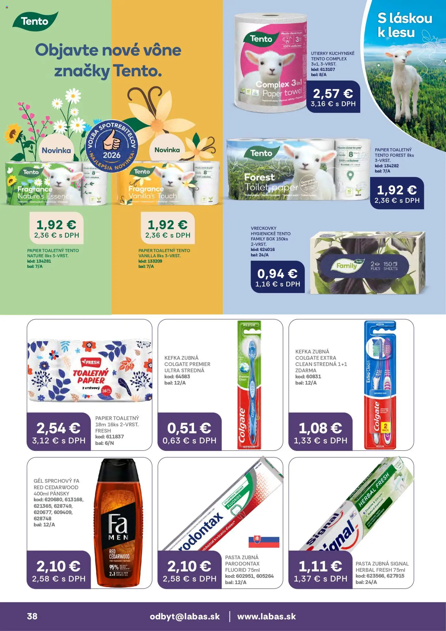 Nové Labaš akcie – leták je platný od 17.07.2026 | Strana: 38 | Produkty: Zubná kefka