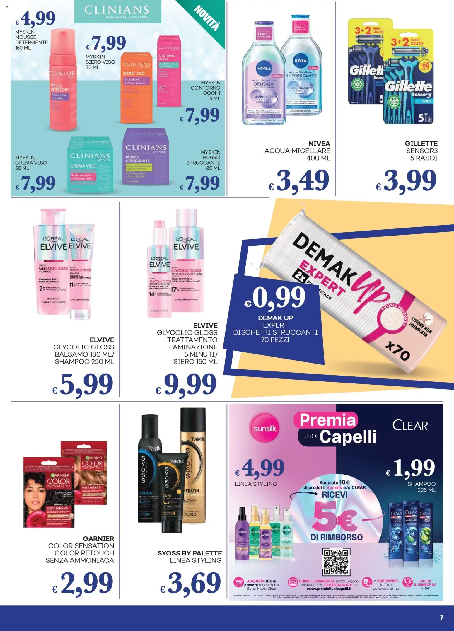 Volantino Pilato del 12.05.2026 | Pagina: 7 | Prodotti: Struccante, Detergente, Crema viso, Dischetti struccanti