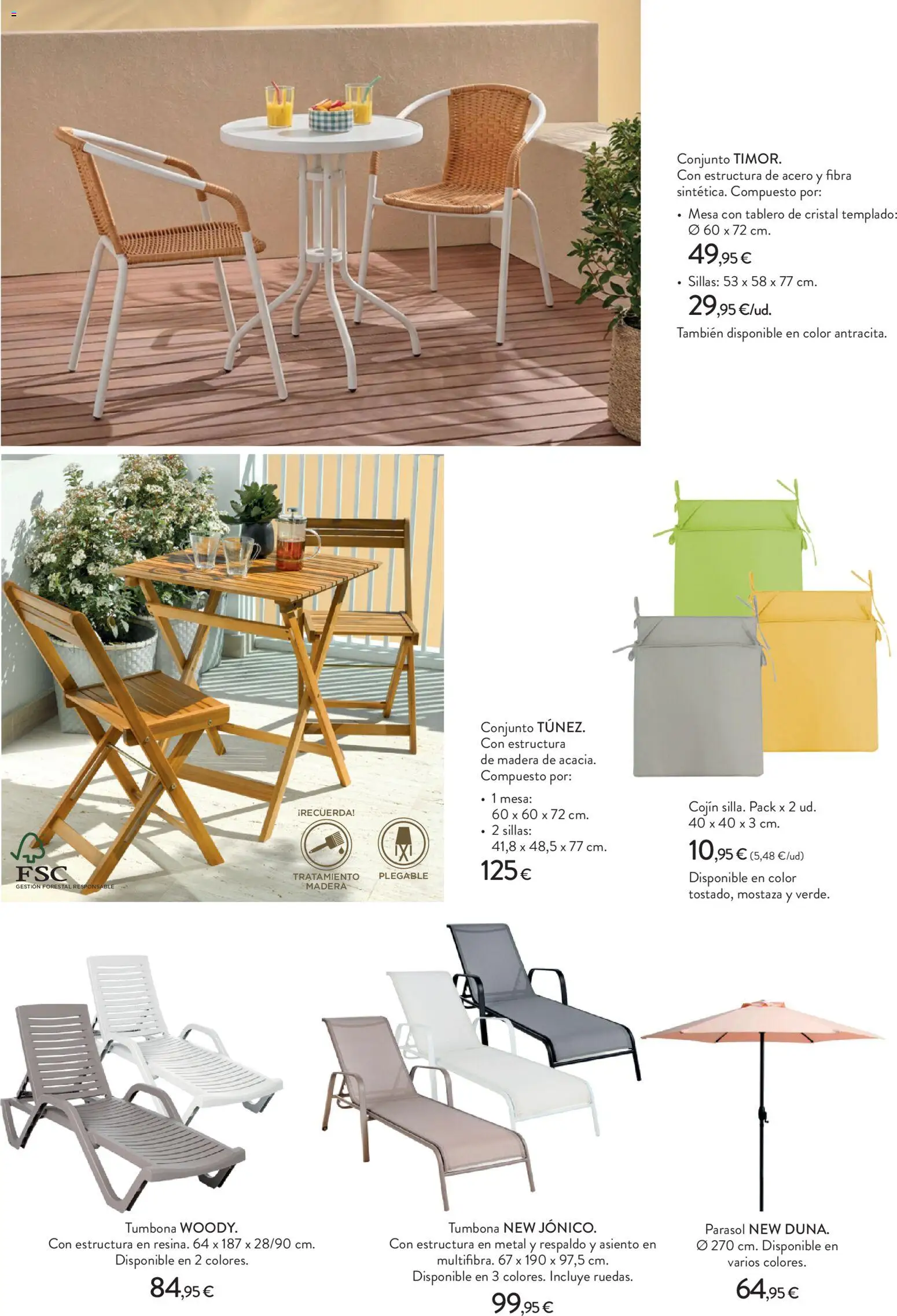 Hipercor Prepárate para el buen tiempo │ válido desde el 04.05.2026 | Página: 17 | Productos: Tumbona, Cojín, Mesa