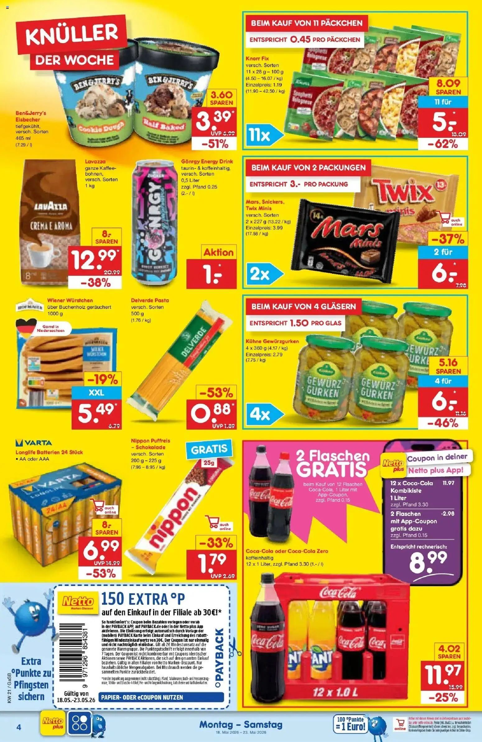 Netto Marken-Discount Prospekt Bremen-Lesum	 – gültig ab 18.05.2026 | Seite: 4 | Produkte: Knorr fix, Schokolade, Mars, Twix