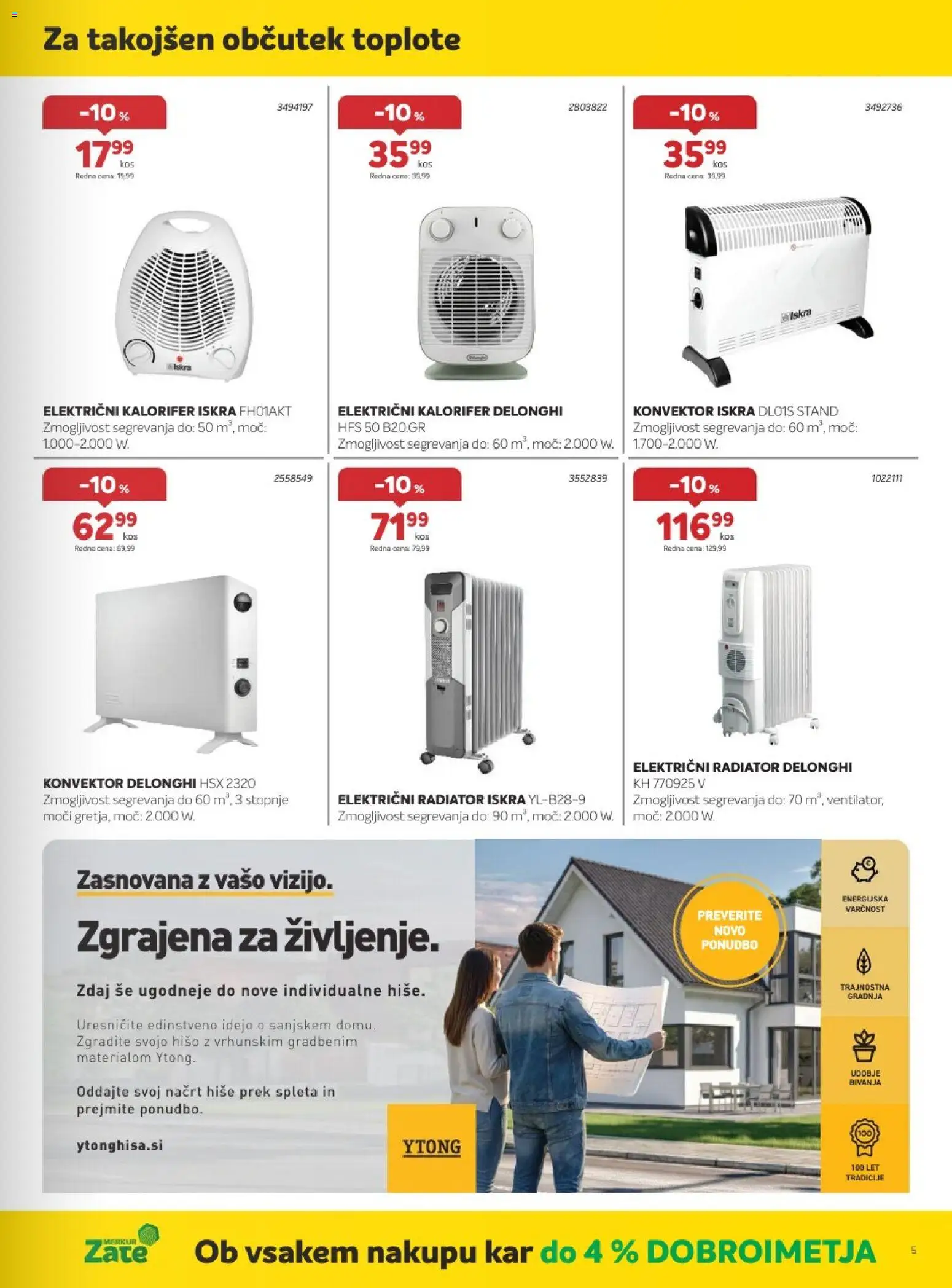 Novi Merkur katalog ponudbe – veljaven od 02.09.2026 | Stran: 5 | Izdelki: Radiator, Kos, Električni radiator