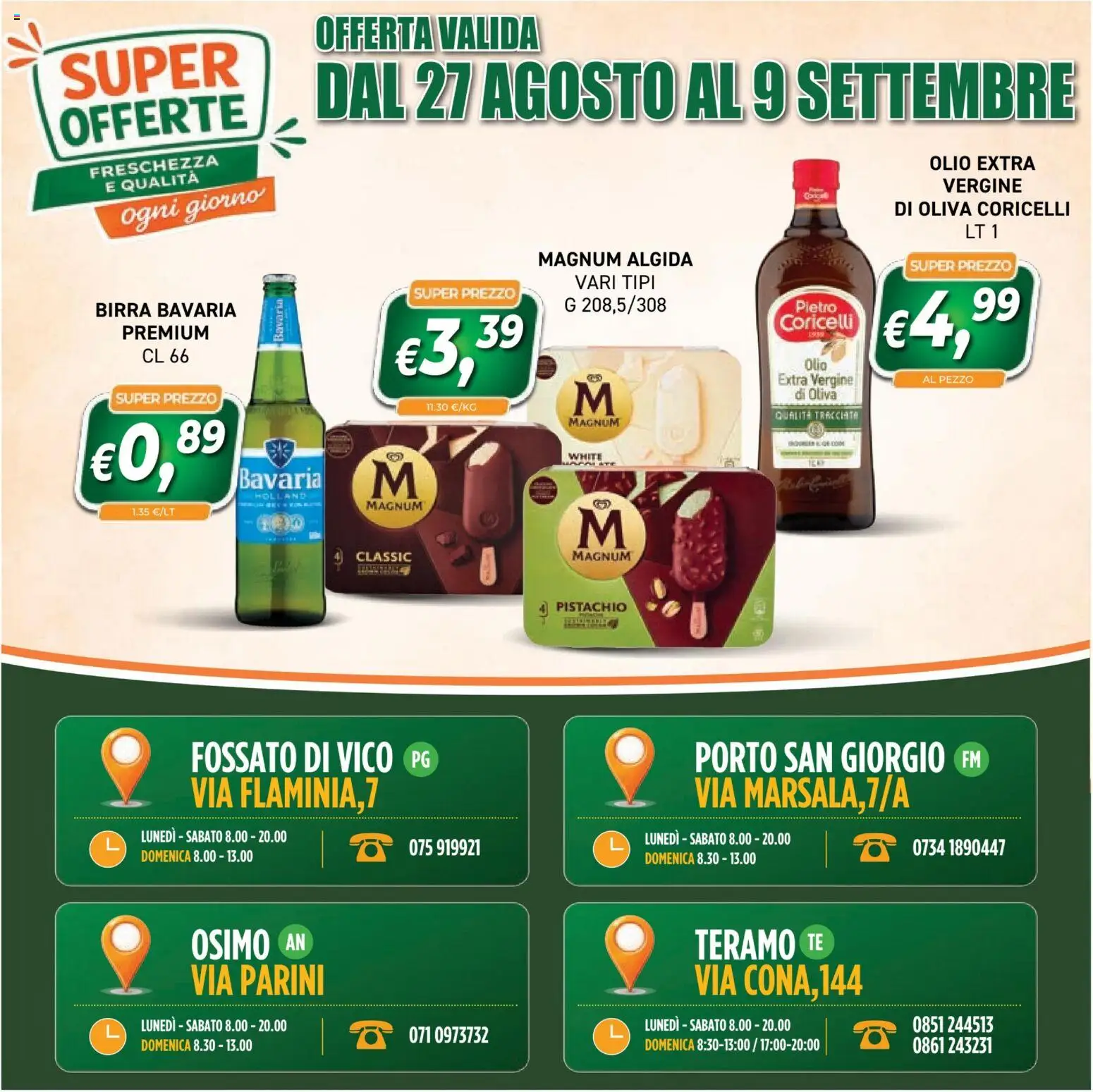 Volantino Coal del 28/08/2026 | Pagina: 24 | Prodotti: Tè, Magnum, Olio, Olio extra vergine