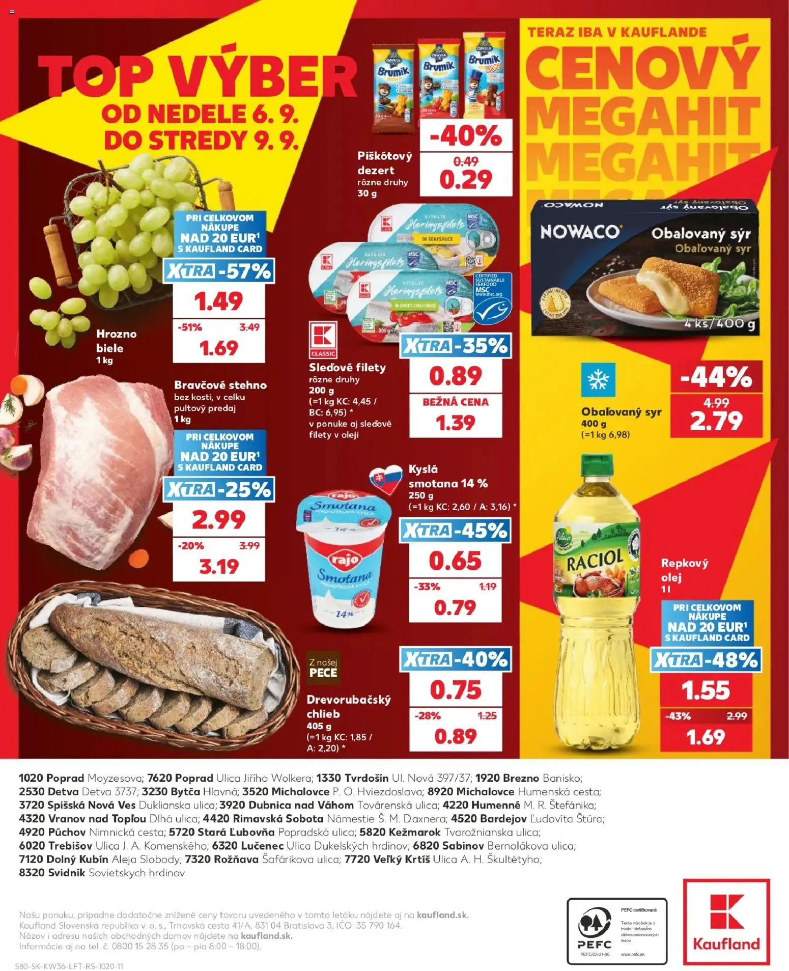 Nové Kaufland akcie – leták je platný od 03.09.2026 | Strana: 80 | Produkty: Syr, Obaľovaný syr, Repkový olej, Hrozno