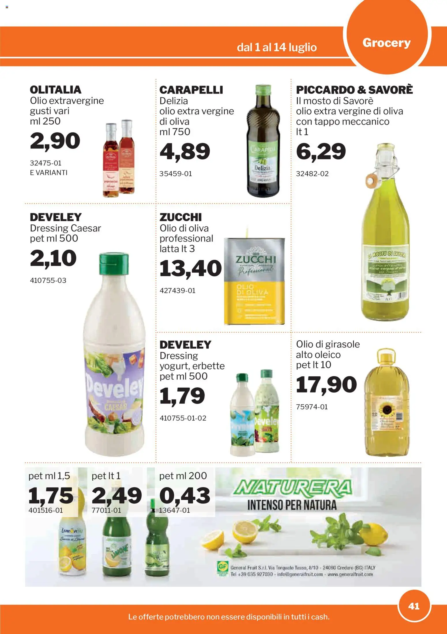 Volantino Sogegross del 01/07/2026 | Pagina: 41 | Prodotti: Olio, Olio extra vergine, Olio di girasole, Olio di Oliva