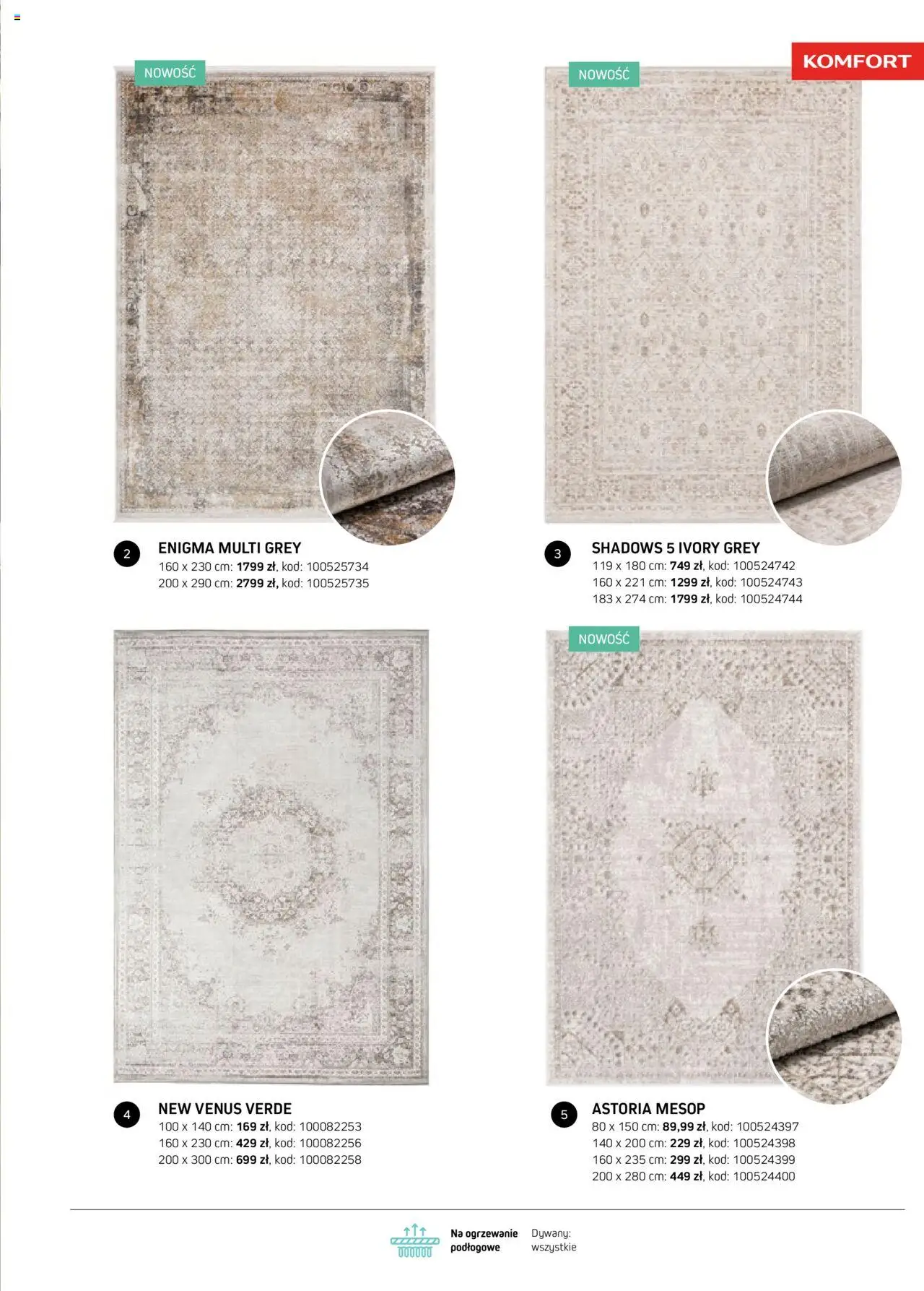 Komfort Gazetka - Katalog Dywanów od 15.10.2025 | Strona: 19 | Produkty: Dywany
