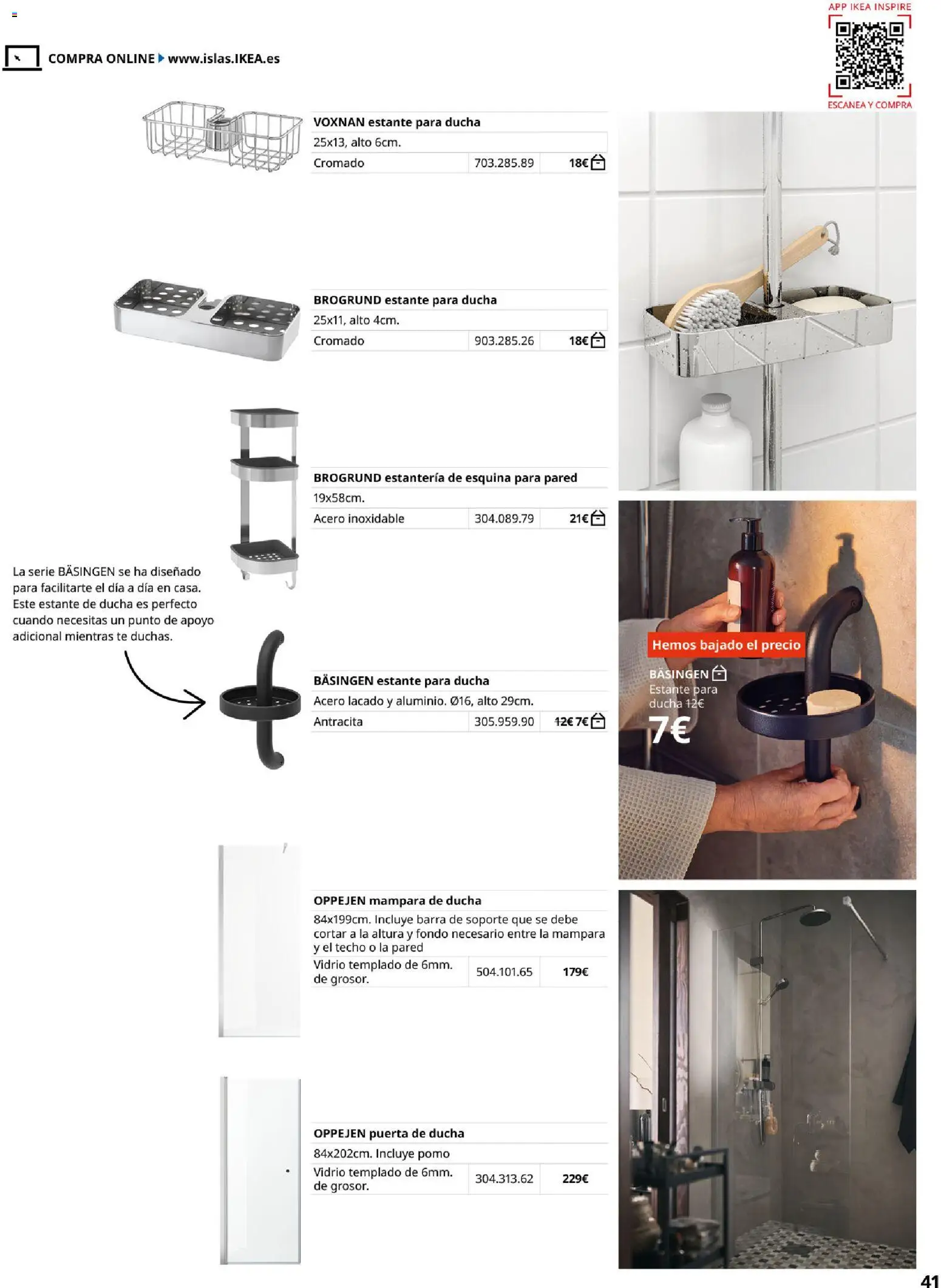 Catálogo IKEA Baños │ válido desde el 01.02.2026 | Página: 41 | Productos: Té, Estante, Ducha