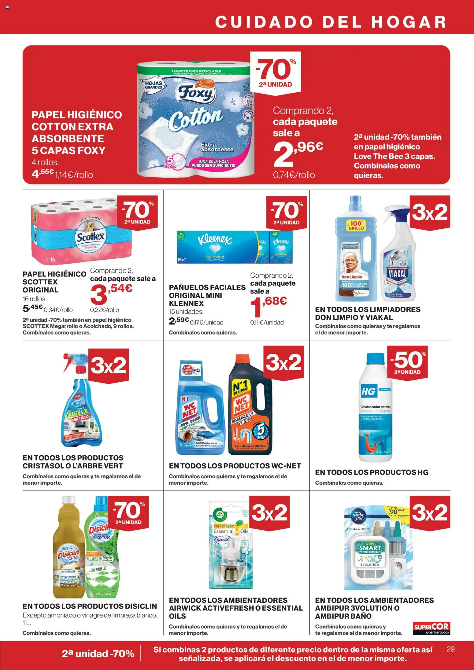 Supercor Canarias │ válido desde el 28/10/2026 | Página: 29 | Productos: Papel higienico, Té, Vinagre, Baño