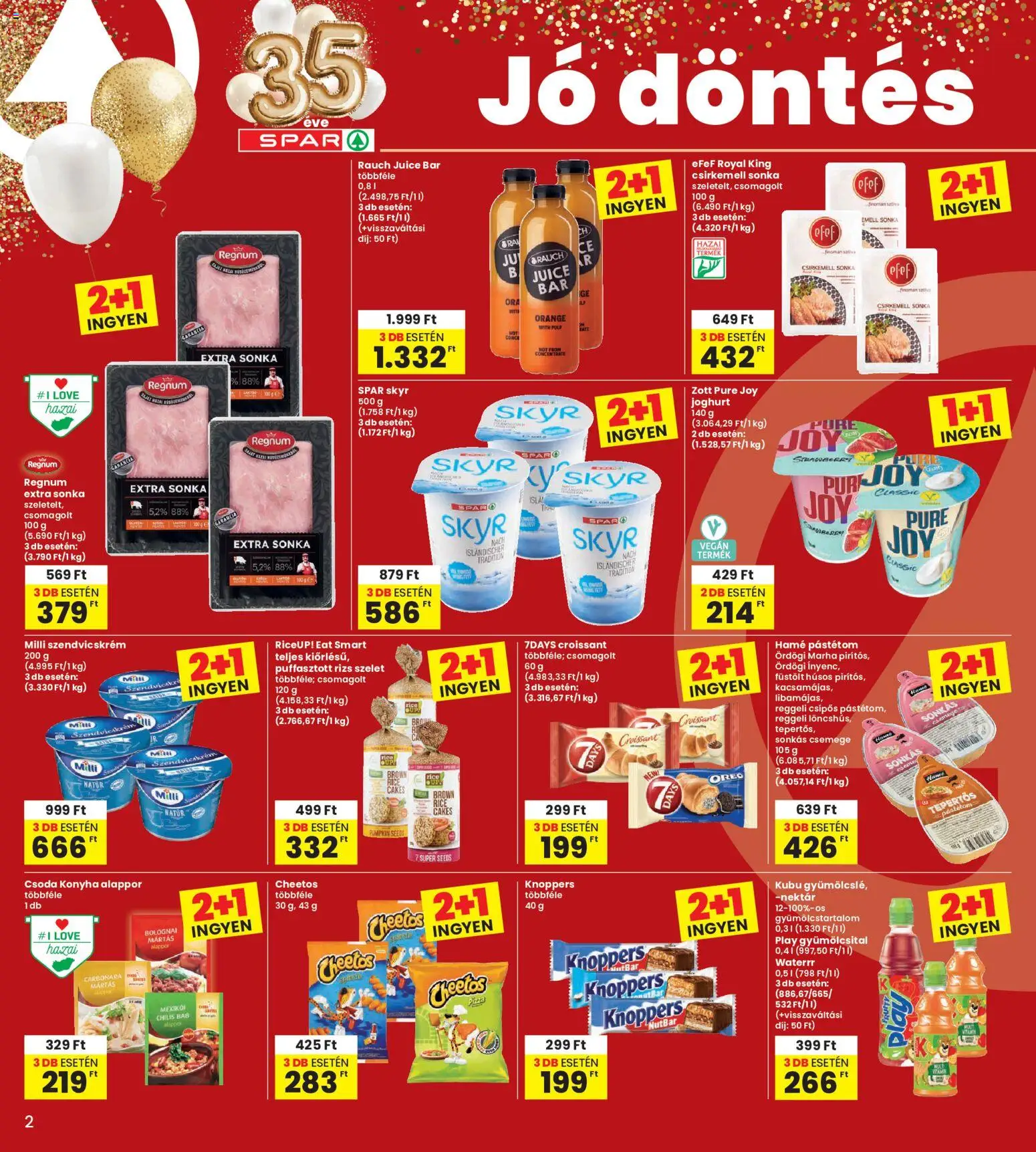 Interspar akciós ujság - amely érvényes a következő dátumtól: 2026.07.30. | Oldal: 2 | Termékek: Joghurt, Vegán, Chilis bab, Csirkemell