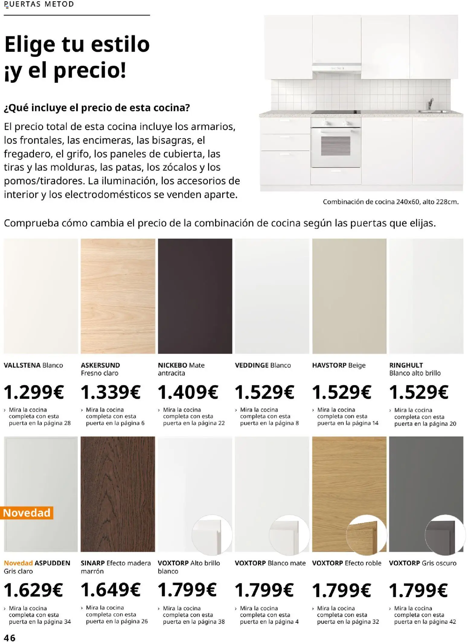 Catálogo IKEA Cocinas │ válido desde el 01/02/2026 | Página: 46 | Productos: Cocina, Puertas