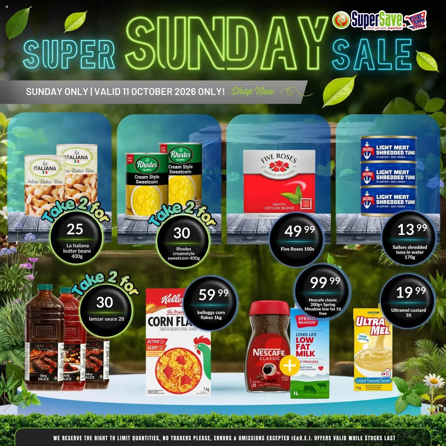 New Super Save catalogue – valid from 11/10/2026 | Page: 3 | Products: Beans, Butter, Flakes, Chilli
