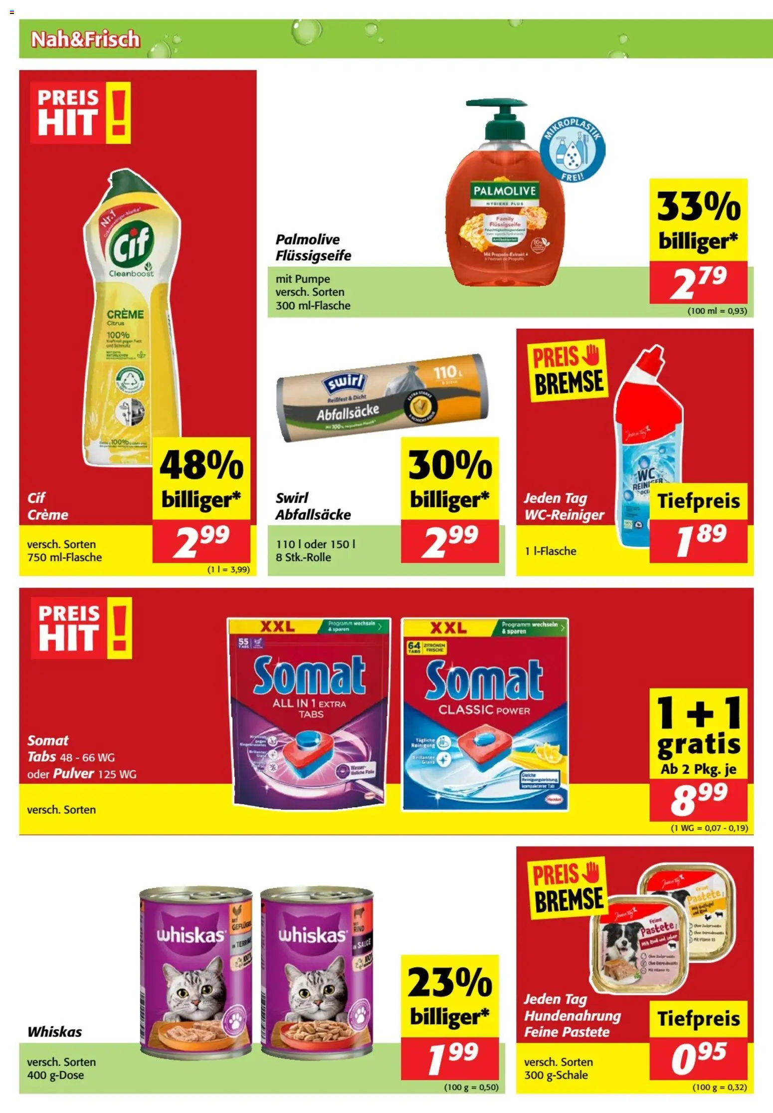 Nah und Frisch Flugblatt gültig ab 16.09.2026 | Seite: 4 | Produkte: Wasser, Pastete, Creme