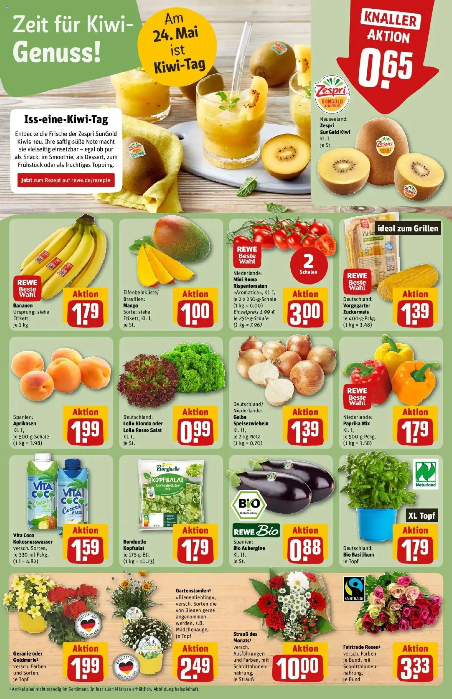 Rewe Prospekt Bad Salzuflen – gültig ab 17.05.2026 | Seite: 12 | Produkte: Bananen, Paprika, Mango, Salat