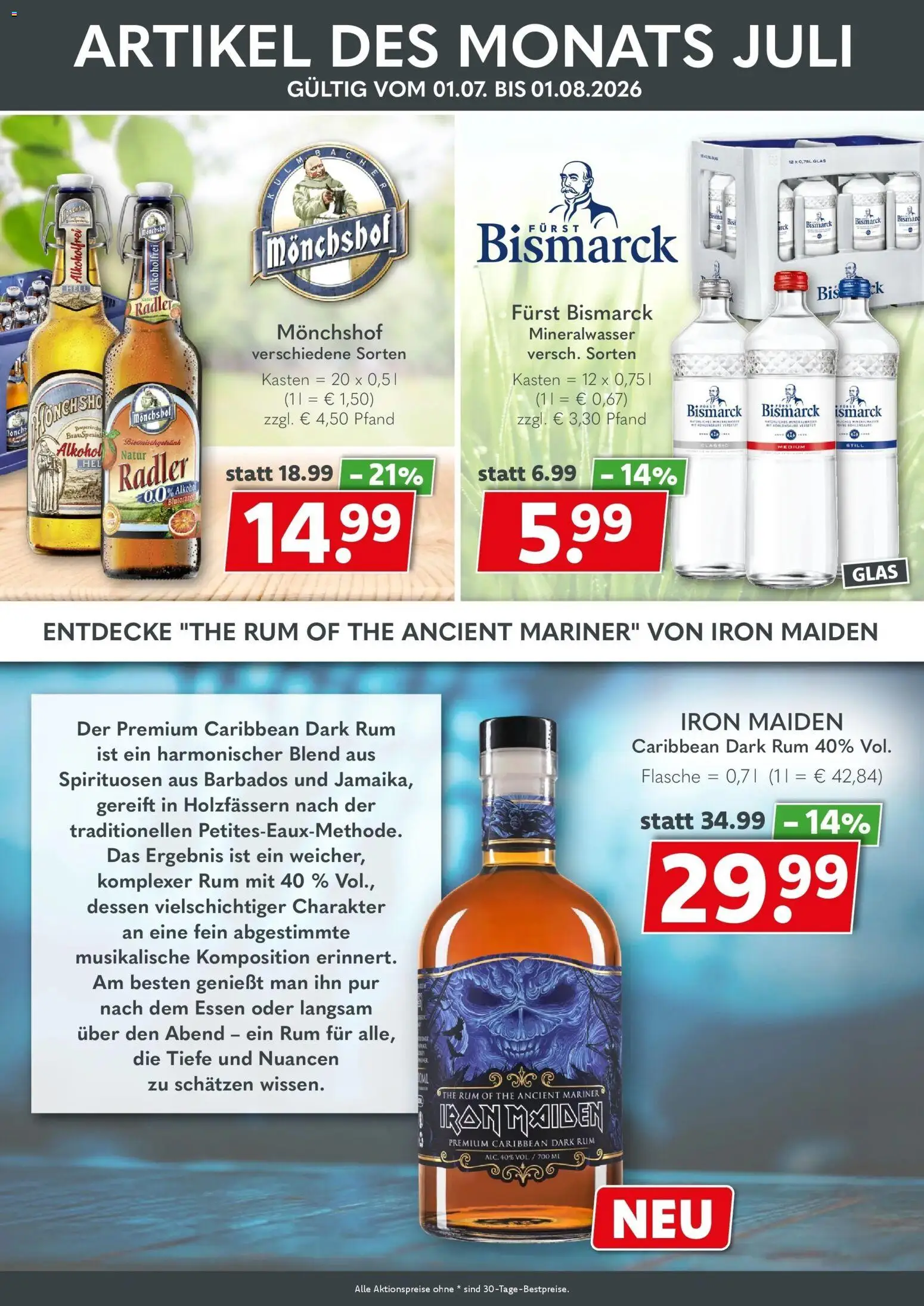 Getränkeland Getränkeangebote – gültig ab 06.07.2026 | Seite: 5 | Produkte: Rum, Mineralwasser, Radler, Alkohol