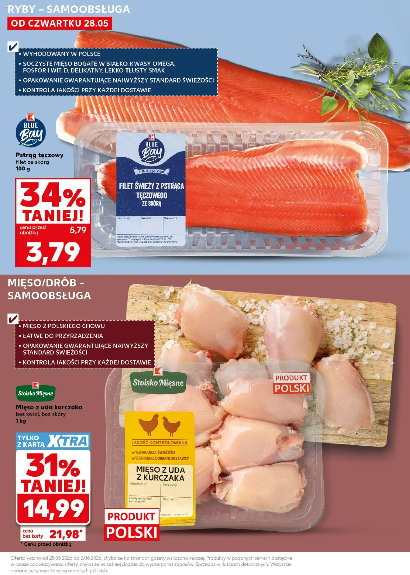 Kaufland Polsko leták - Mocny start od 01.06.2026 | Strana: 19 | Produkty: Ryby, Filet, Karty