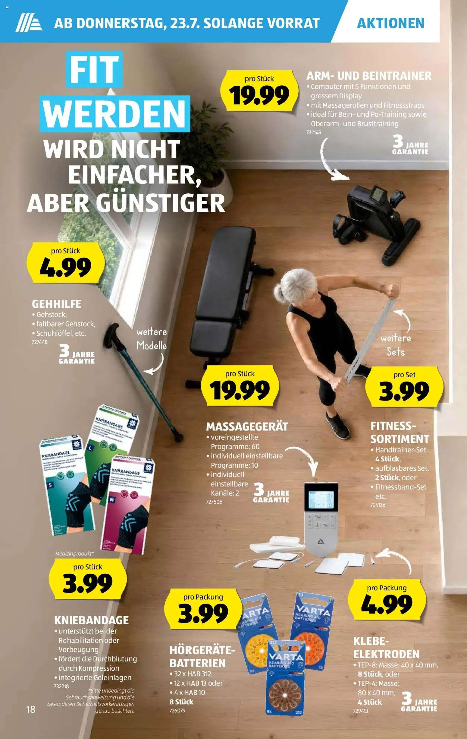 Aldi aktionen – gültig ab 23.07.2026 | Seite: 18 | Produkte: Walking, Massagegerät, Computer
