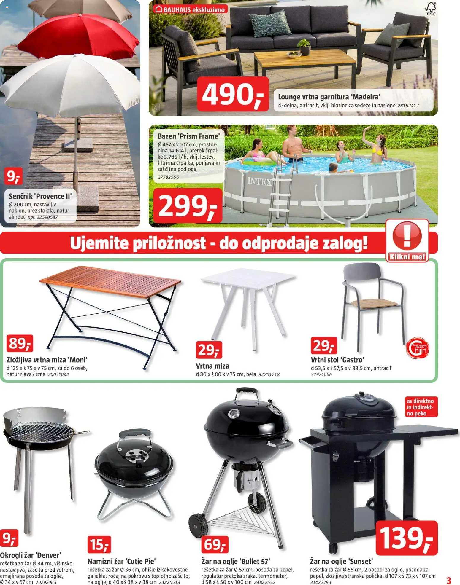 Novi Bauhaus katalog ponudbe – veljaven od 19.08.2026 | Stran: 3 | Izdelki: Bazen, Vrtna garnitura, Vrtni stol, Podloga