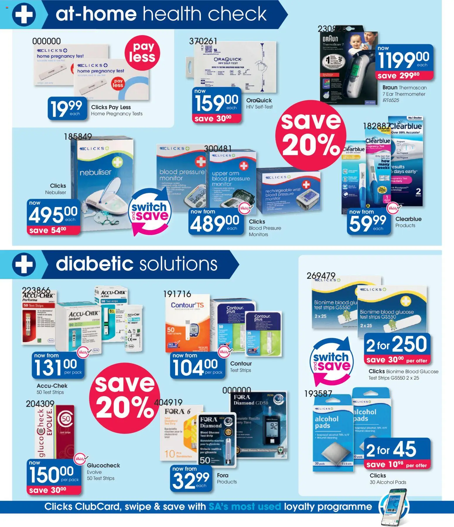 New Clicks catalogue – valid from 23/06/2026 | Page: 30 | Products: Monitor, Thermometer, Pads, Switch