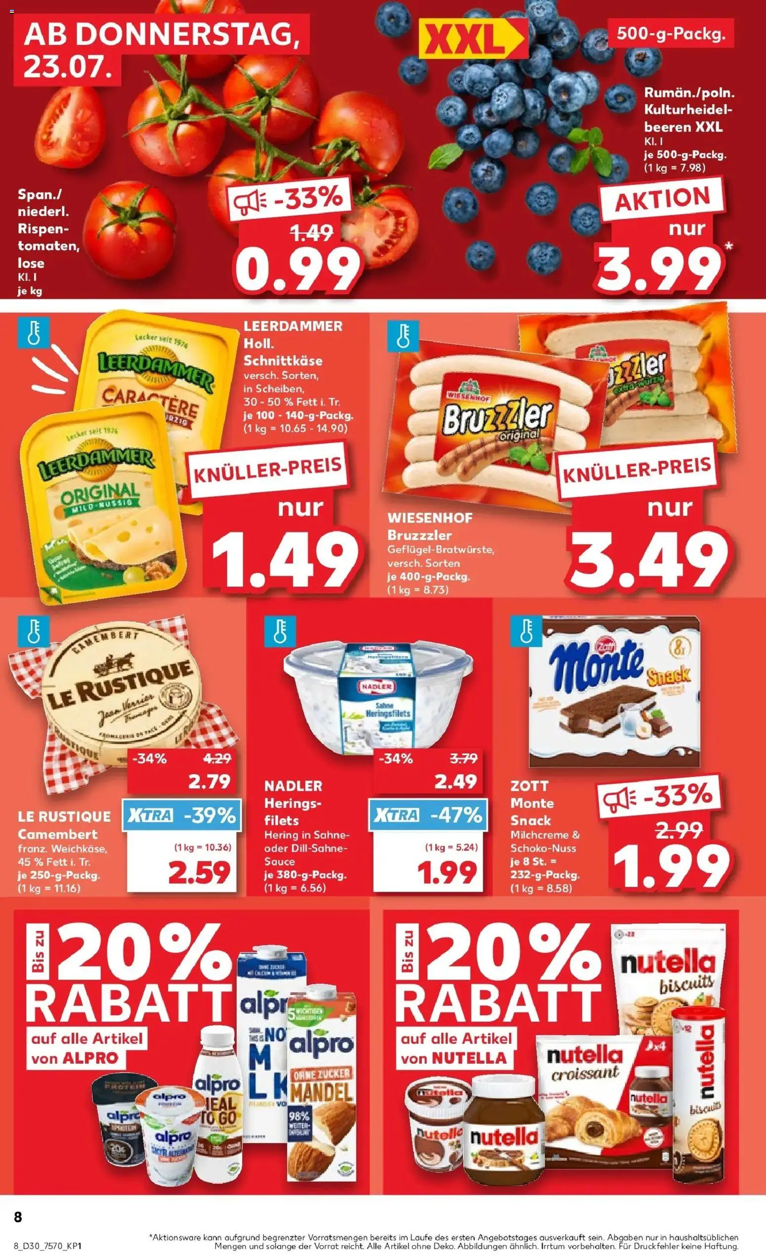 Kaufland Prospekt Lippstadt – gültig ab 20.07.2026 | Seite: 17 | Produkte: Croissant, Nutella, Alpro, Zucker
