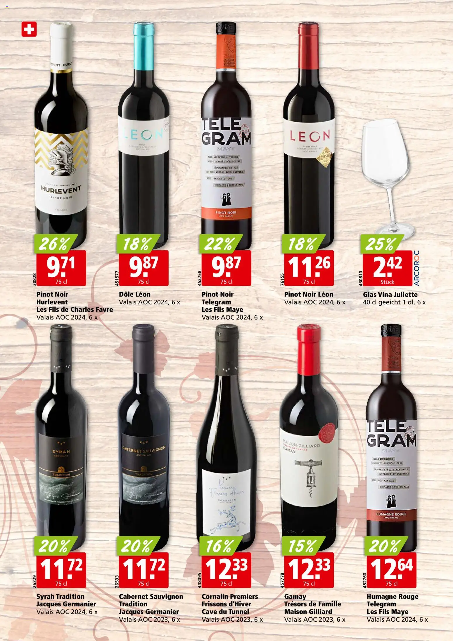 Aligro aktionen Wein Sitten – gültig ab 21.09.2026 | Seite: 2 | Produkte: Rouge, Glas