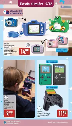 Vista previa Cámara digital infantil, Función de foto y vídeo con reproducción de álbum. Pantalla de color TN de 2 pulgadas. 6 juegos integrados. válido desde el 26/10/2026 | Página: 94 | Productos: Consola, Video, Cámara