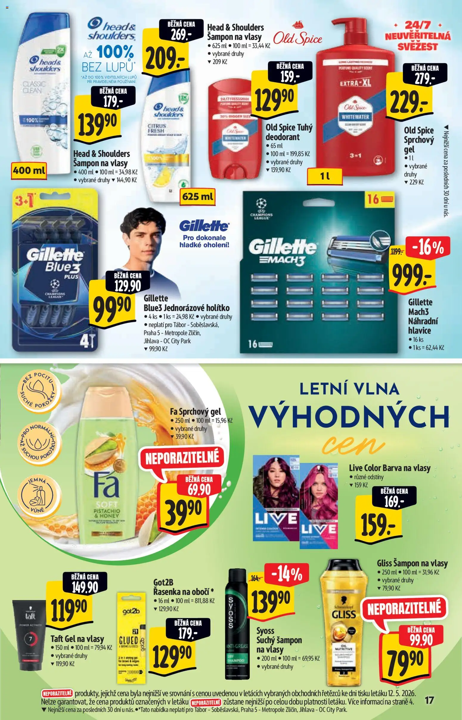 Albert katalog - Hypermarket od 20.05.2026 | Strana: 17 | Produkty: Syoss, Suchý šampon, Old Spice, Barva na vlasy