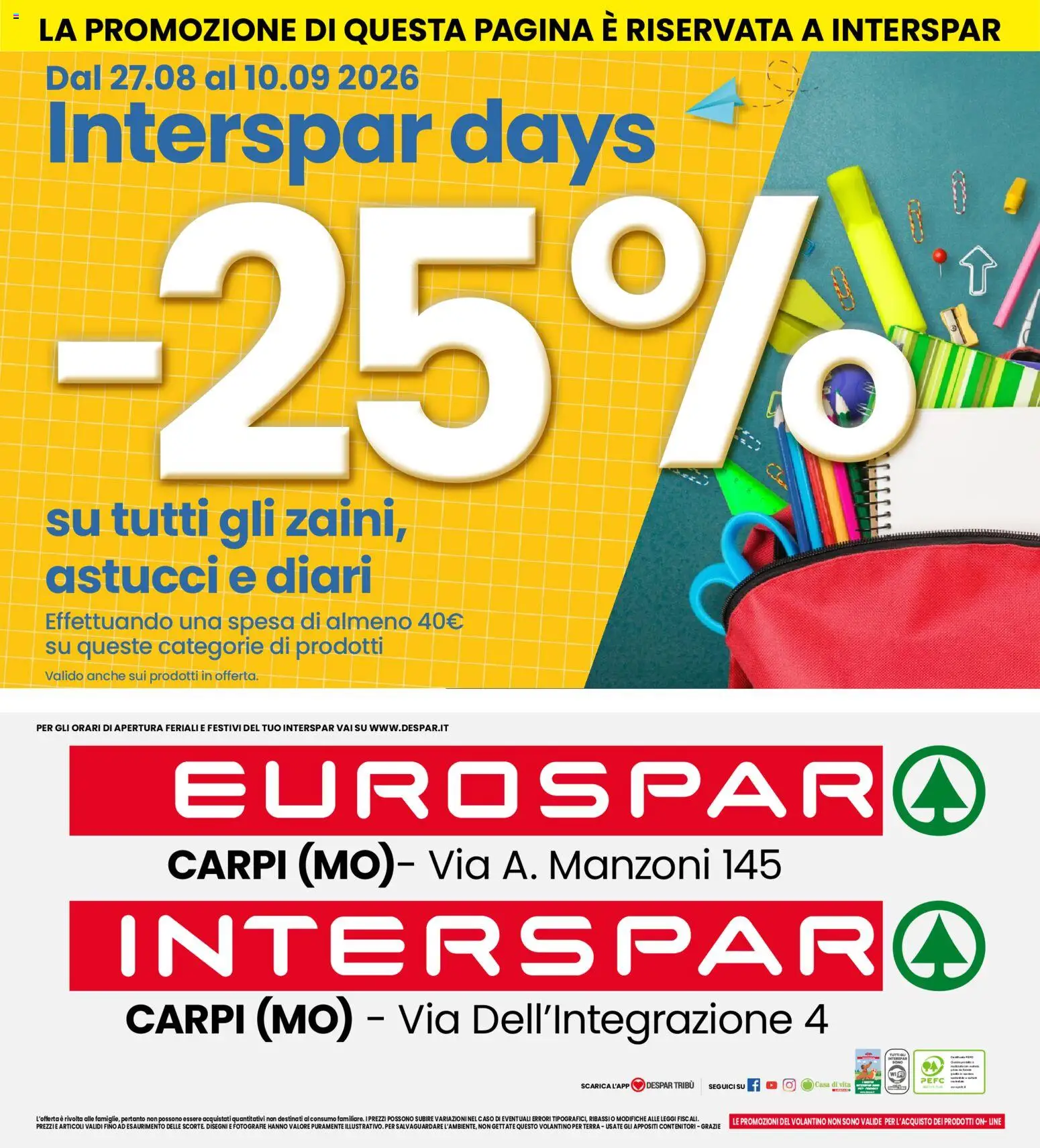 Volantino Interspar del 27/08/2026 | Pagina: 32 | Prodotti: Terra