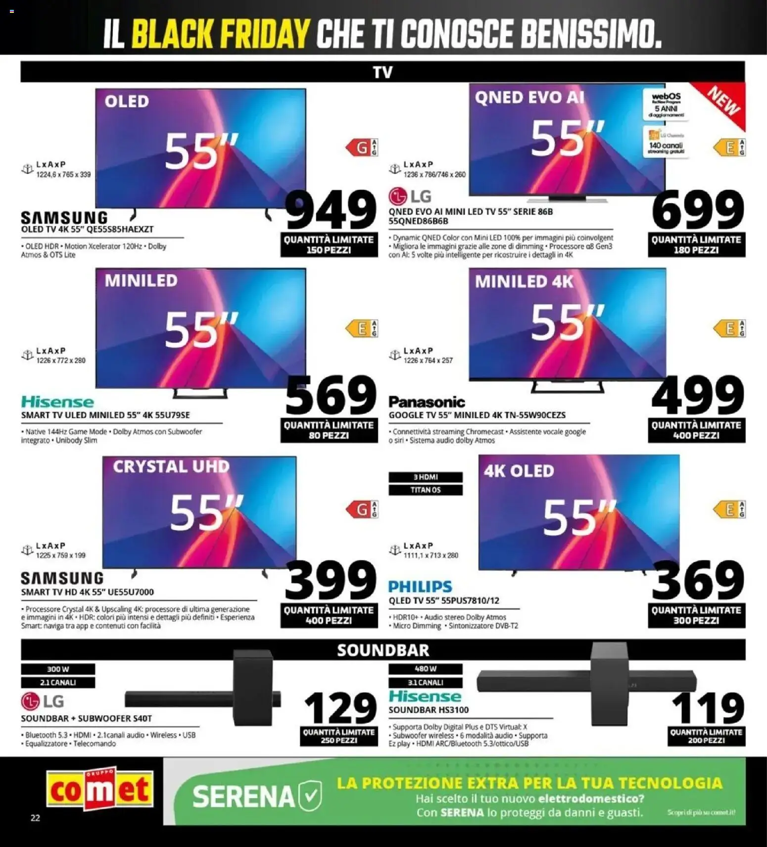 Nuovo Comet Black Friday dal 29/10/2026 > offerte anteprima 🛍️ | Pagina: 22 | Prodotti: smart TV, Soundbar, TV, Audio