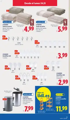 Vista previa Lidl folleto de bazar válido desde el 24/08/2026 | Página: 17 | Productos: Estantería, Peso, Cubo de basura, Ducha