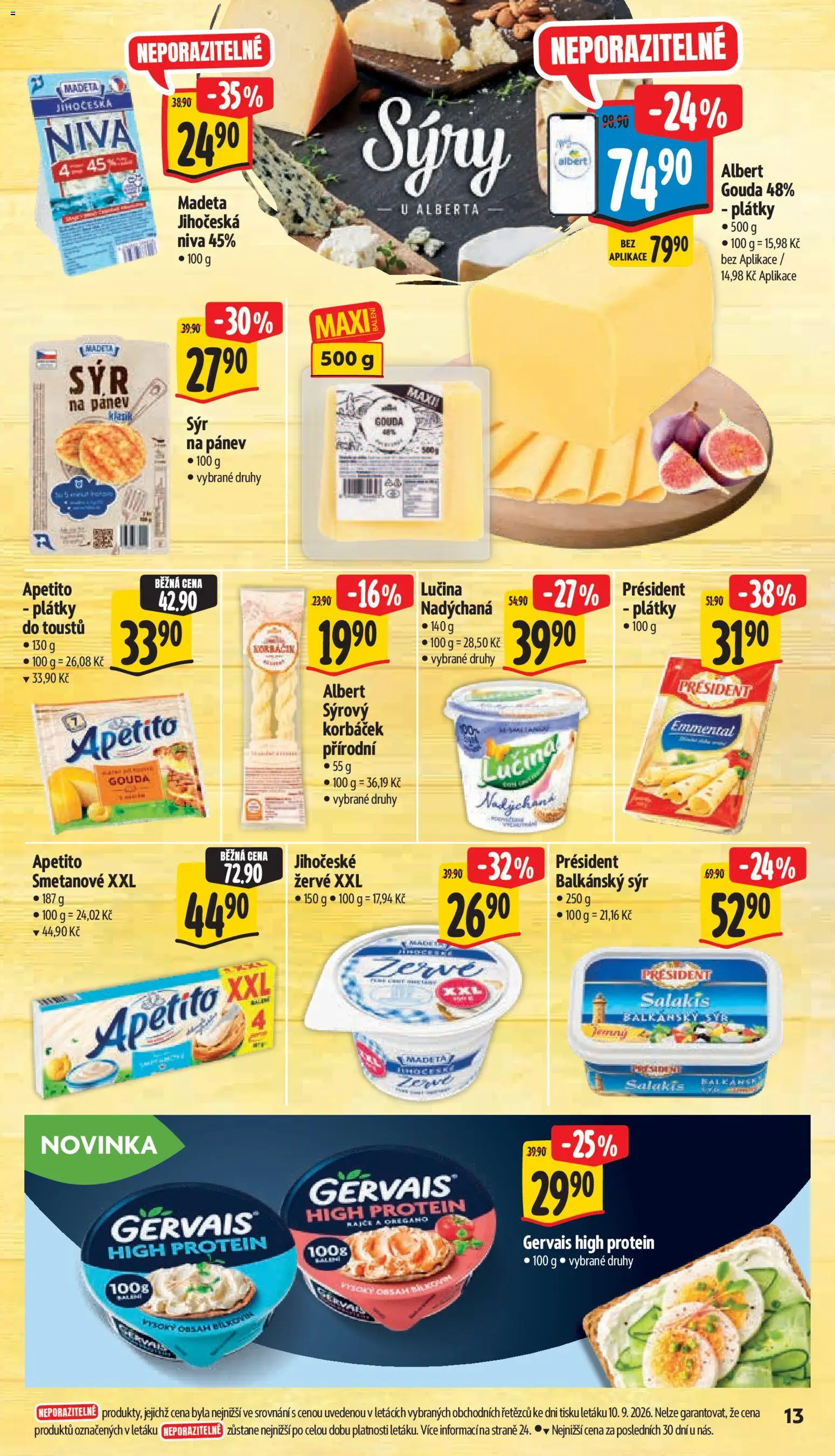 Albert leták - Supermarket -  	Frenštát pod Radhoštěm od 16.09.2026 | Strana: 27 | Produkty: Sýr, Lučina, Pánev, Balkánský sýr