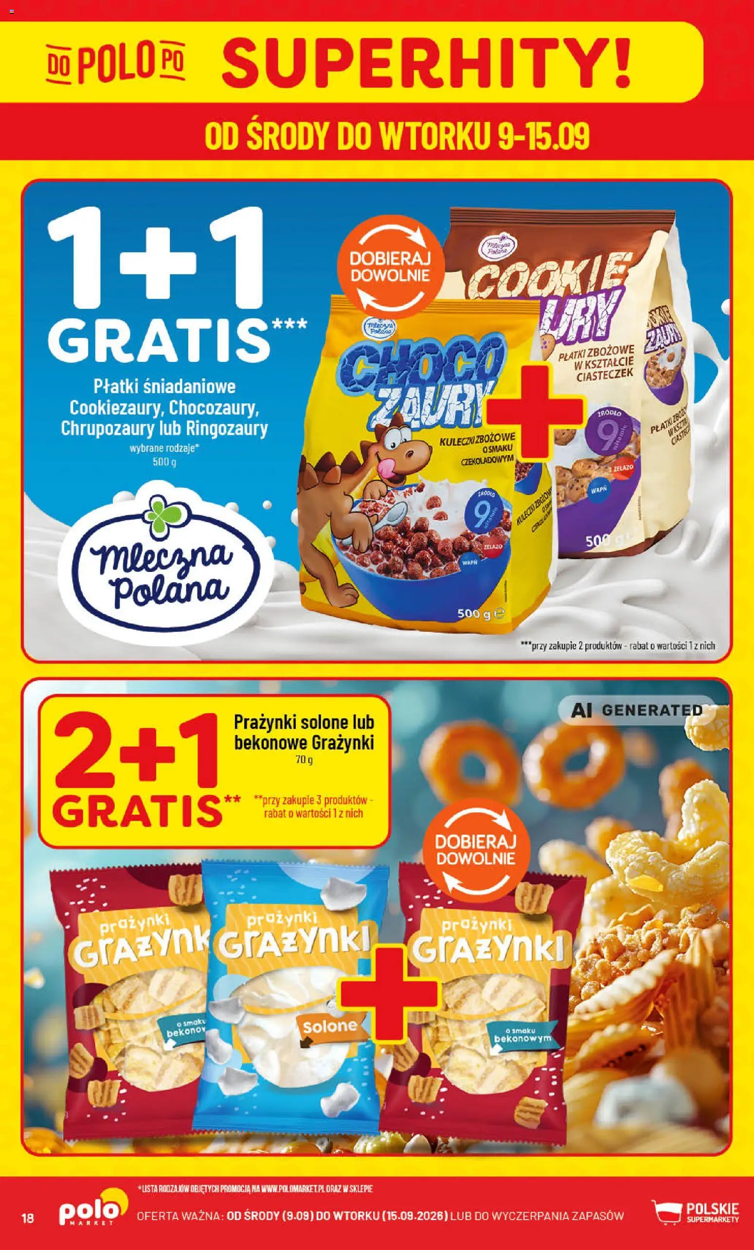 POLOmarket gazetka od 09.09.2026 | Strona: 18 | Produkty: Żelazo, Płatki śniadaniowe, Płatki