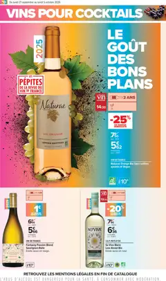 Carrefour - Prévisualisation de Naturae Vin Orange, VIN ORANGE VIN BIOLOGIQUE • SANS SULFIITES AJOUTÉS GÉRARD BERTRAND PRODUIT DE FRANCE valide à partir de 21/09/2026 | Page: 70 | Produits: Alcool, Cocktails, Vin orange, Bouteille
